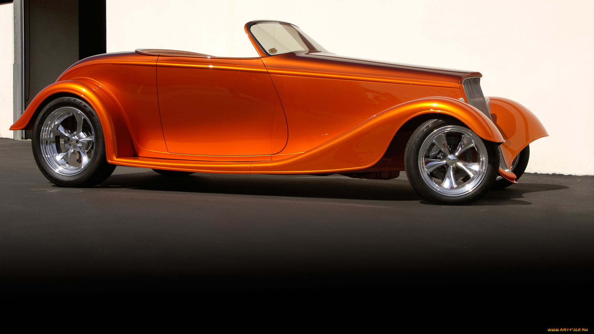 автомобили, custom, classic, car, cabrio, orange, streetrod