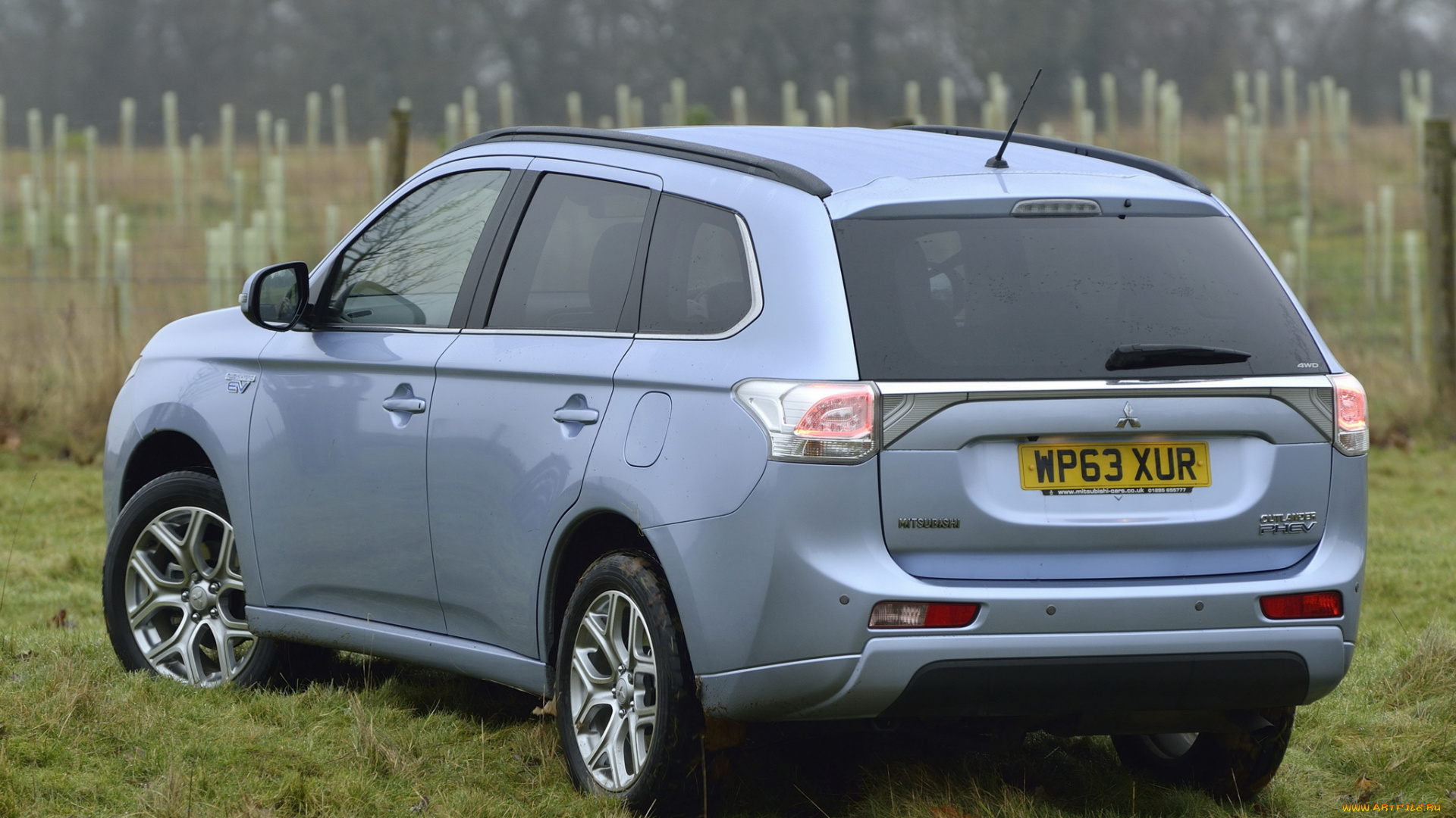 автомобили, mitsubishi, uk-spec, phev, outlander, серый