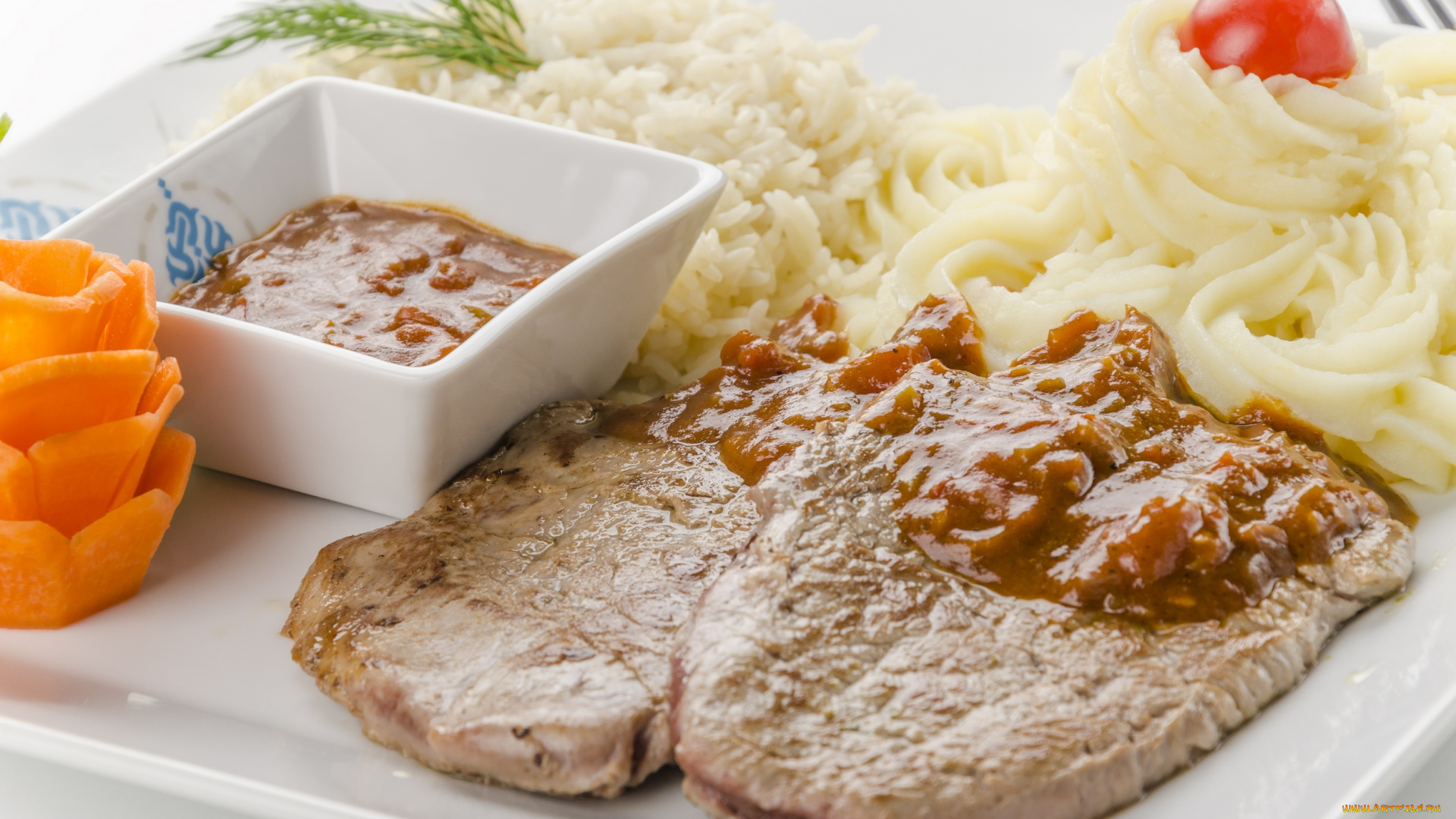 еда, мясные, блюда, соус, второе, блюдо, мясо, пюре