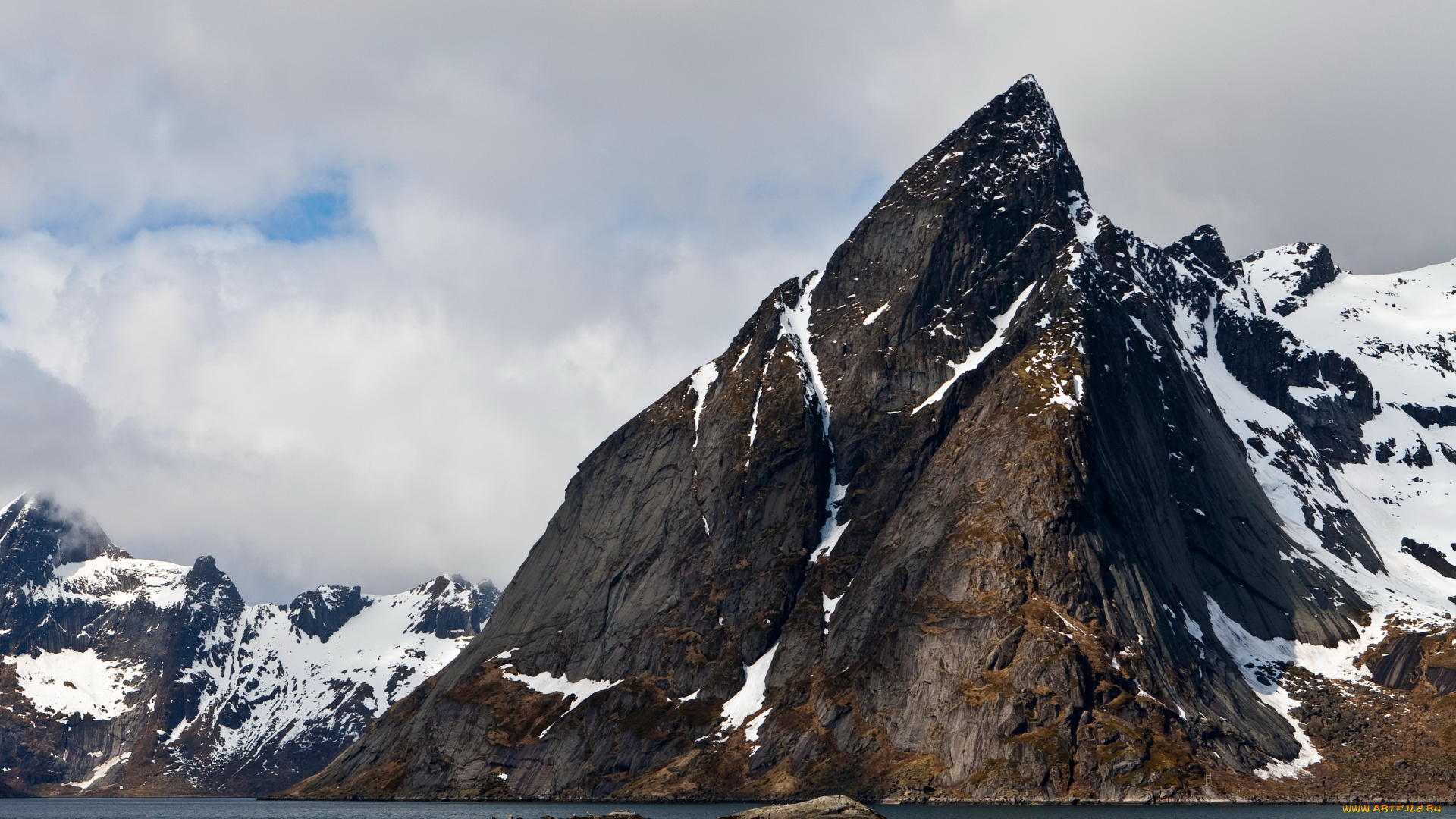 природа, побережье, остров, norway, islands, lofoten, скалы, море