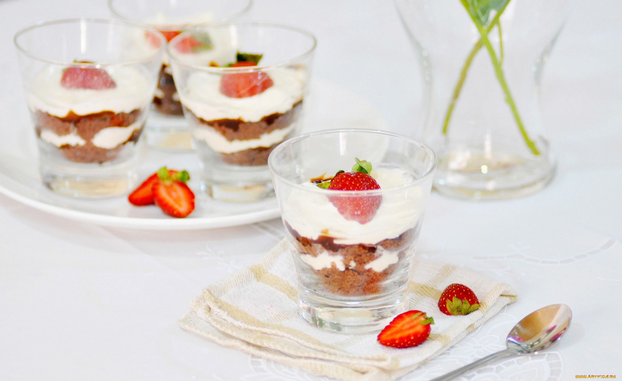 еда, мороженое, , десерты, клубника, крем, десерт