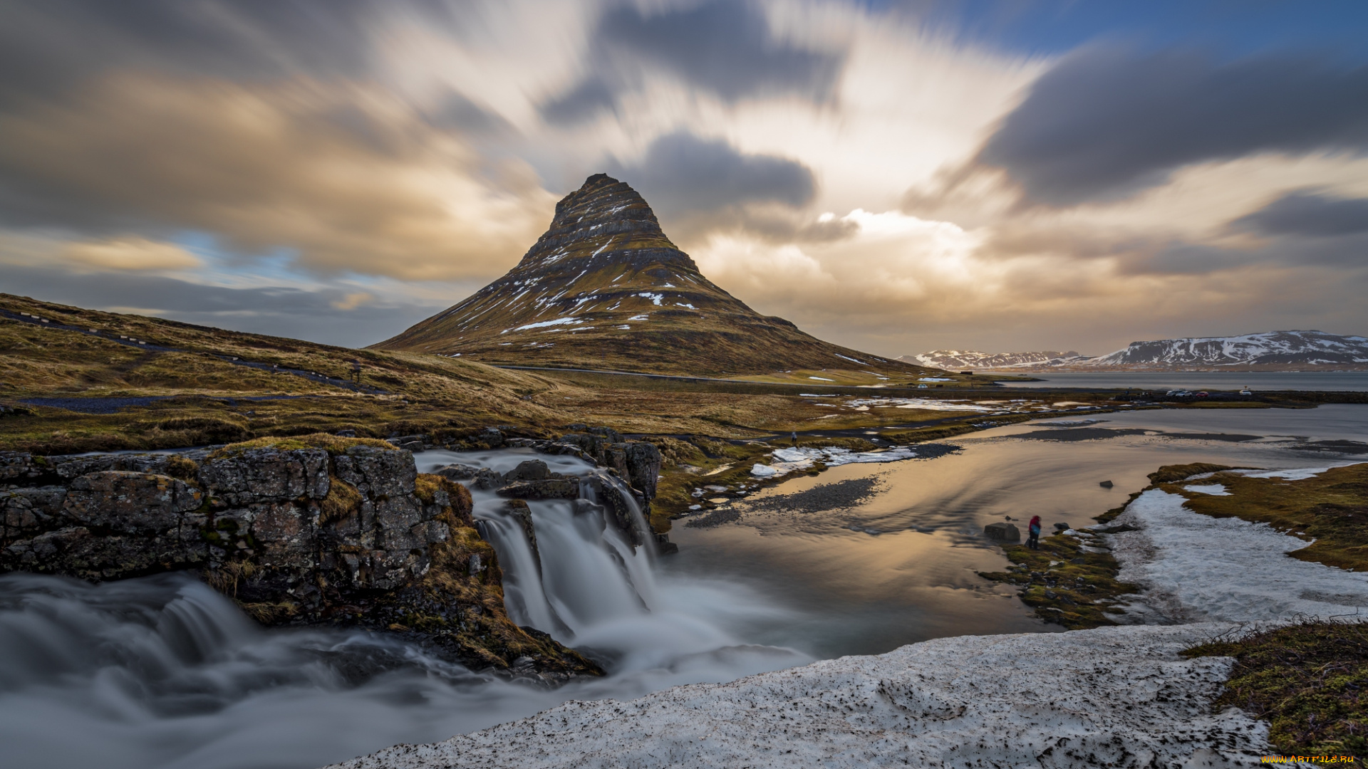 природа, водопады, лес, река, водопад