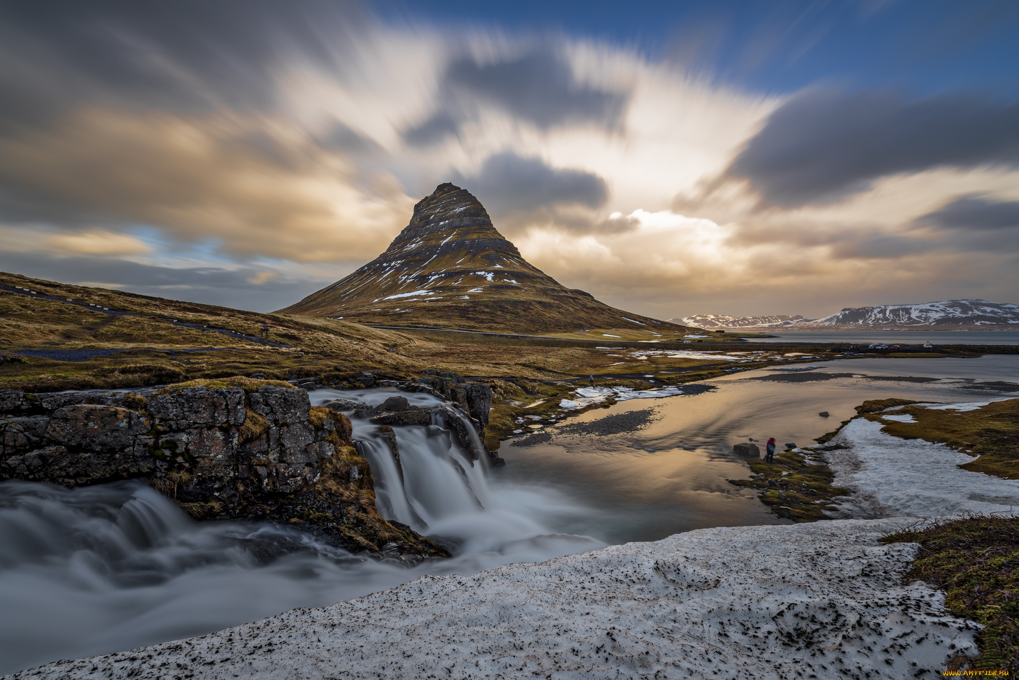 природа, водопады, лес, река, водопад
