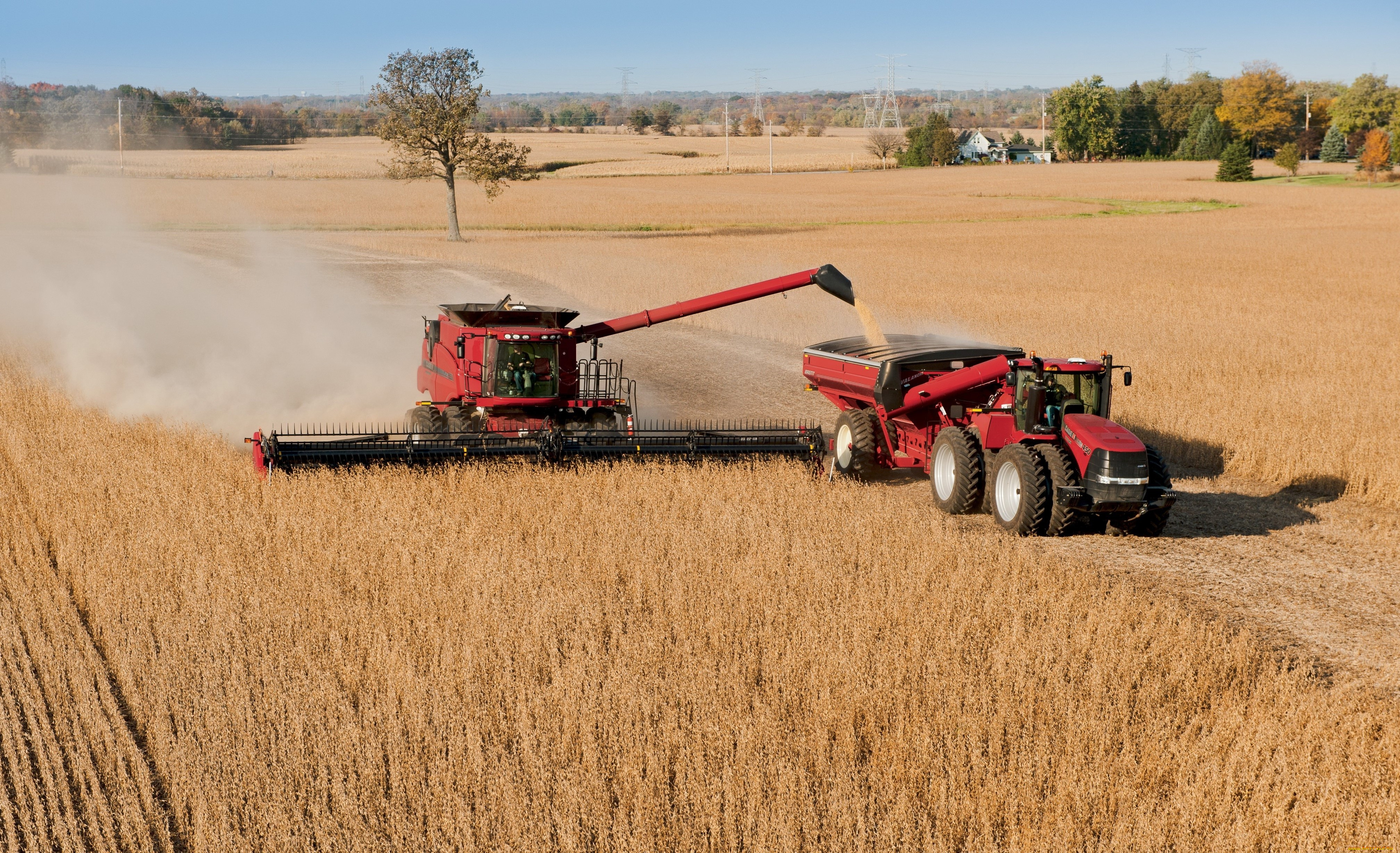 техника, комбайны, case