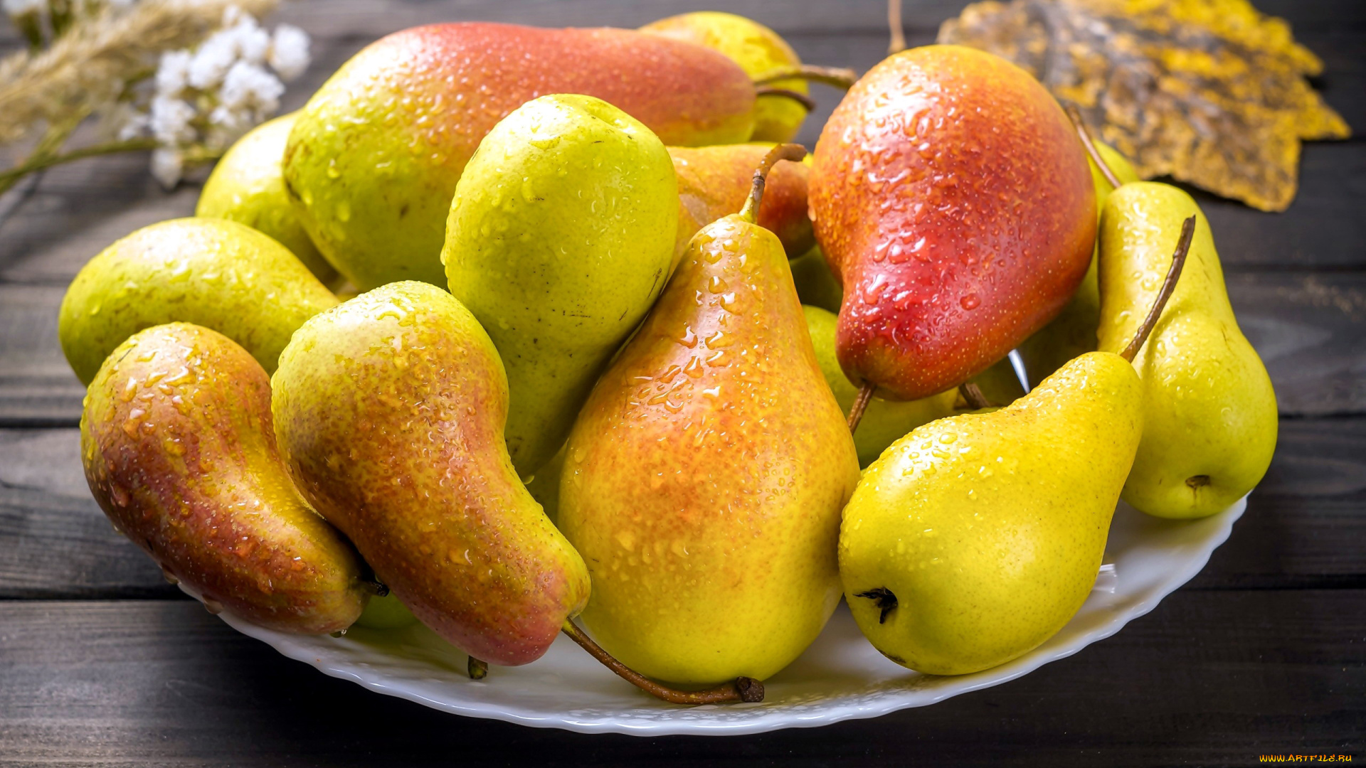 еда, груши, капли