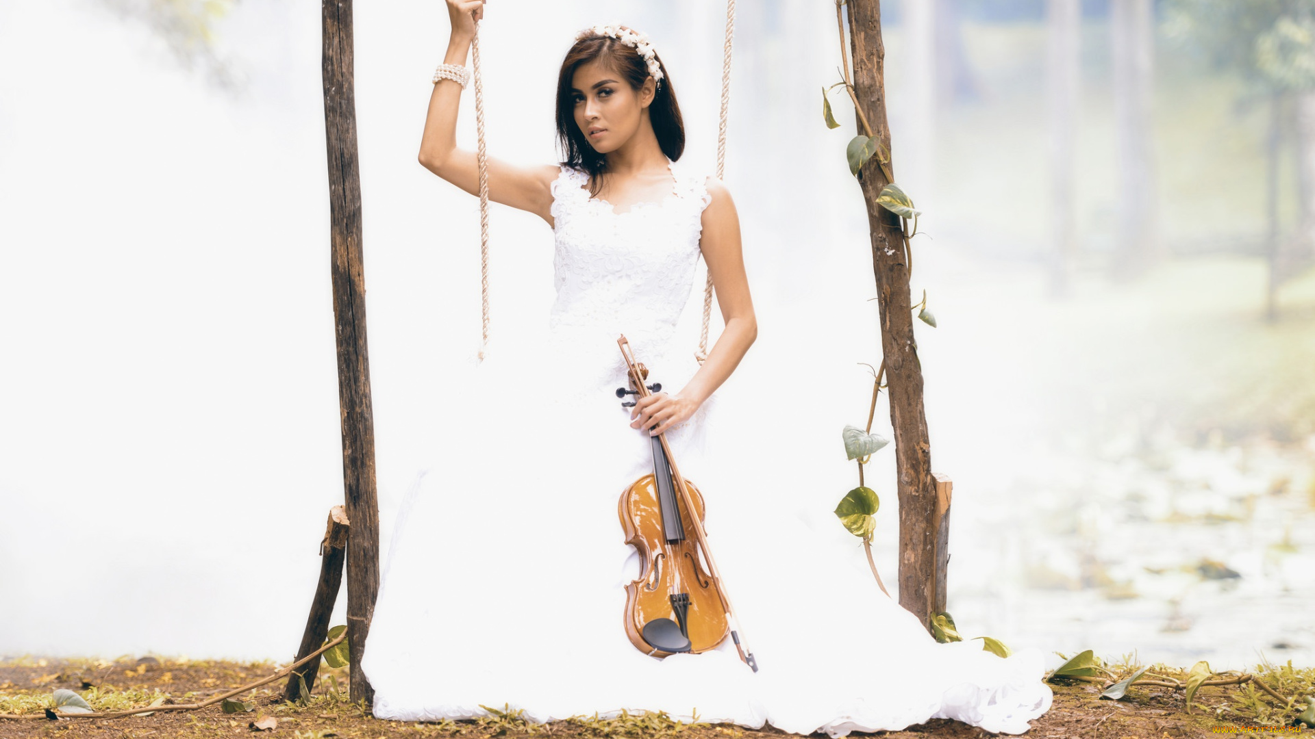 музыка, -другое, скрипка, девушка