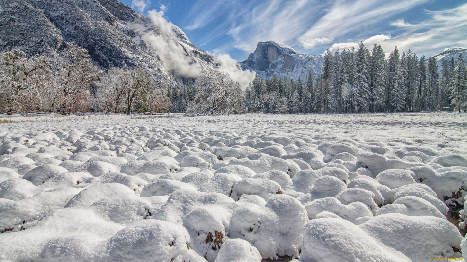 природа, зима, простор