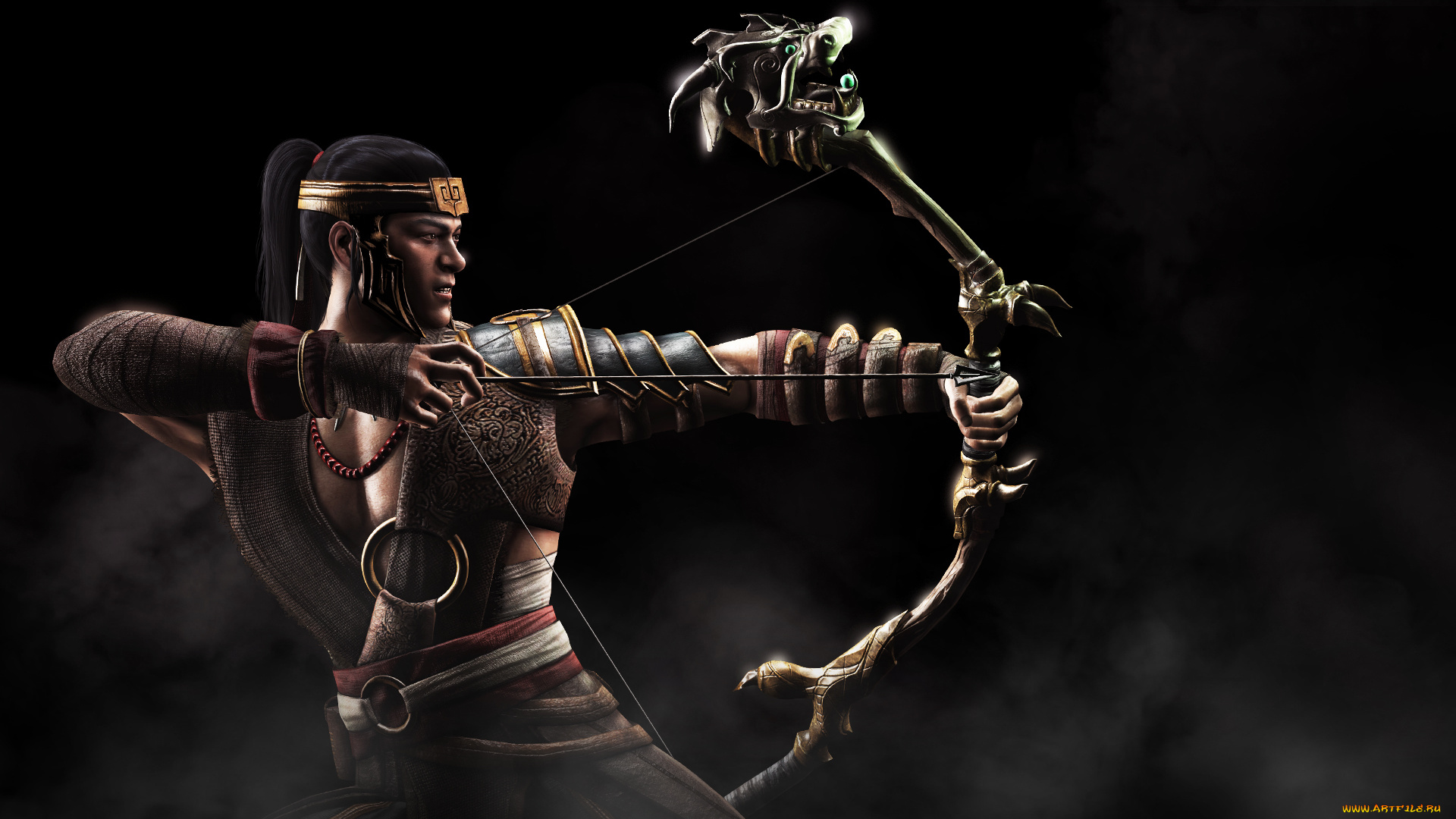 видео, игры, mortal, kombat, x, мужчина, фон, униформа, лук