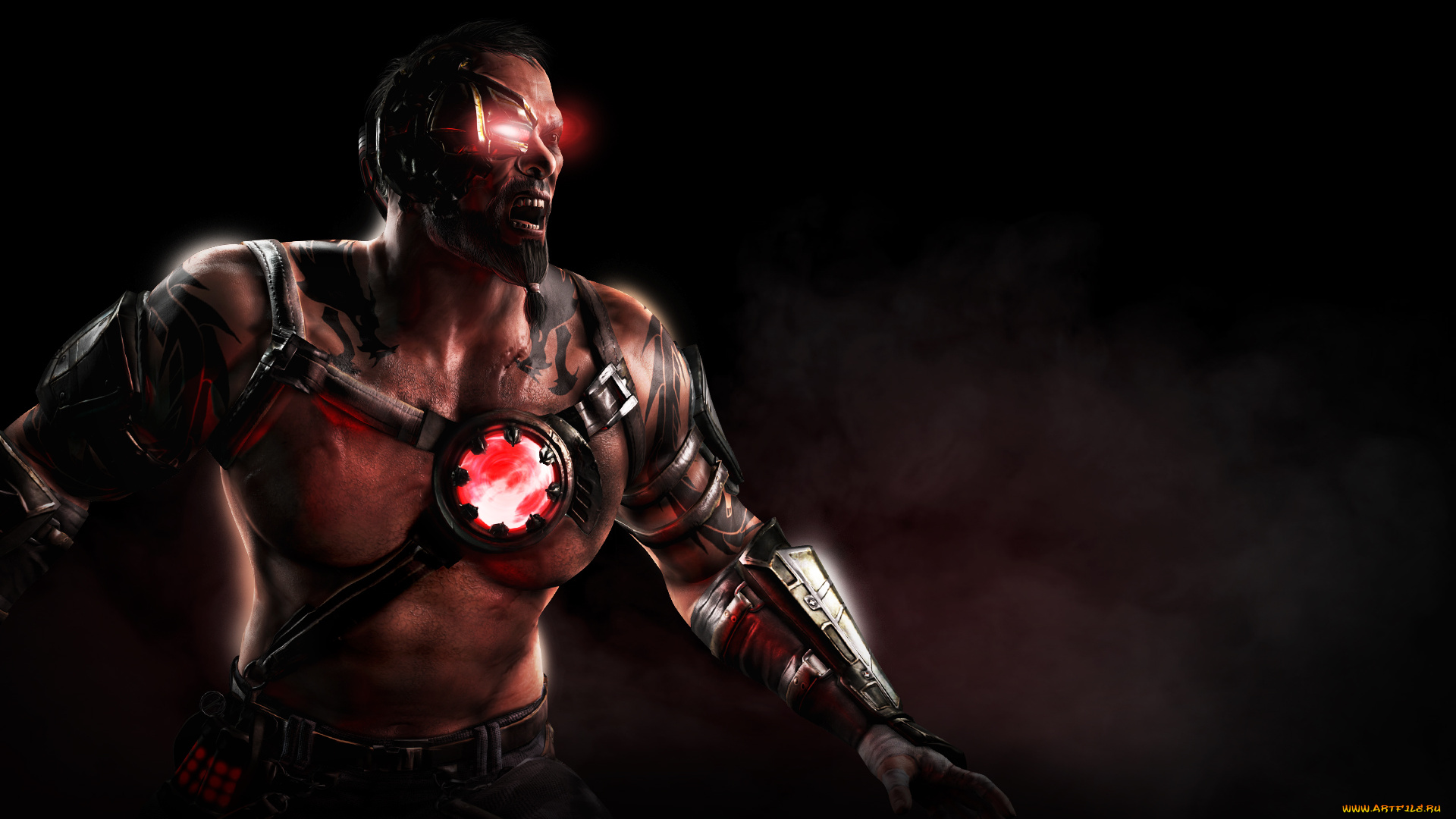 видео, игры, mortal, kombat, x, мужчина, фон, взгляд