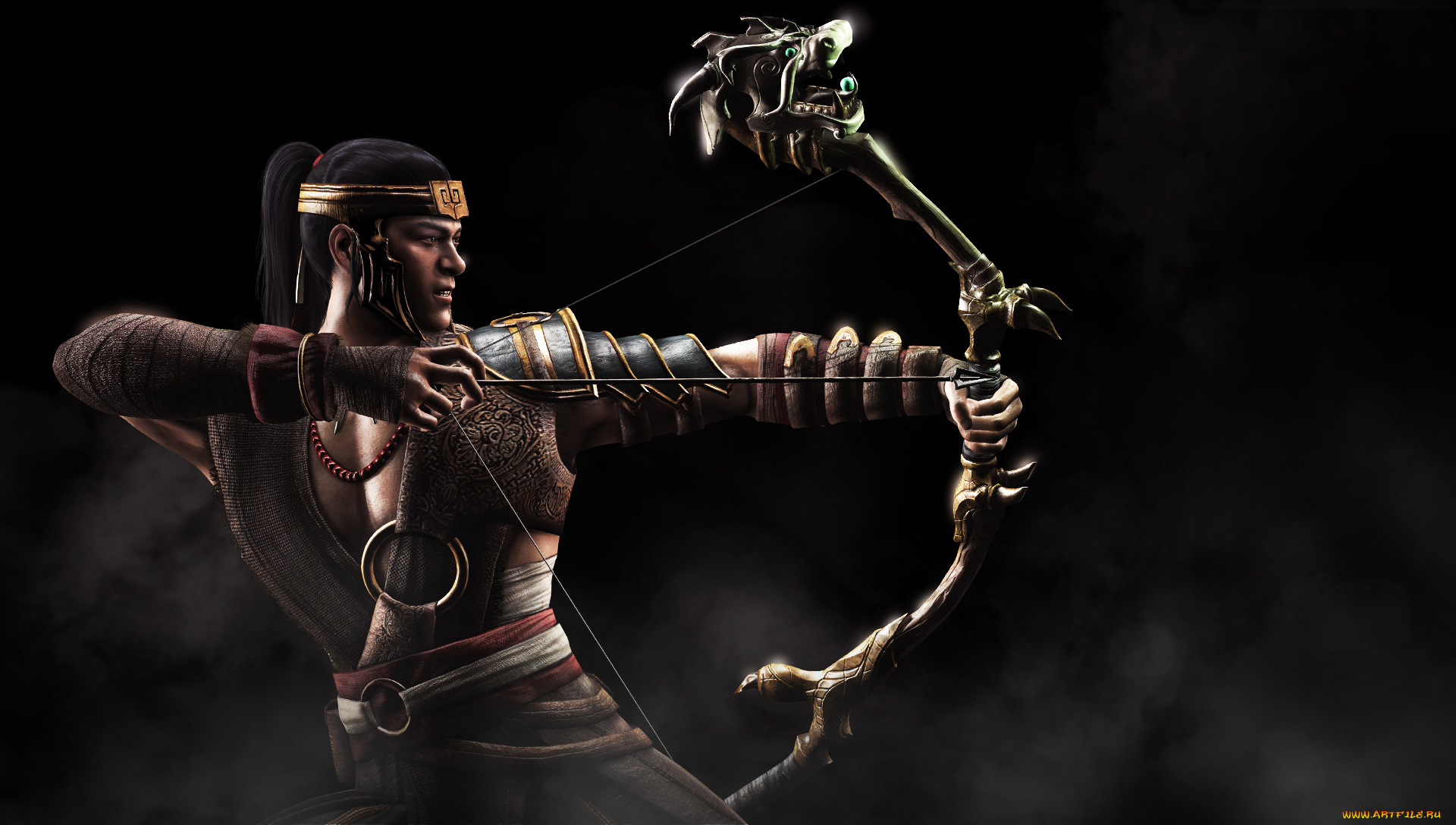 видео, игры, mortal, kombat, x, мужчина, фон, униформа, лук