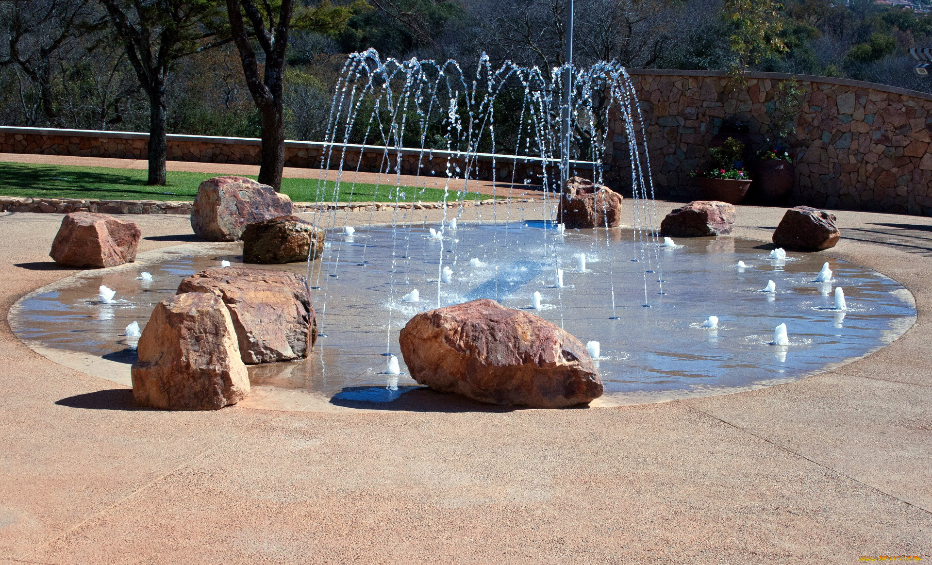 города, -, фонтаны, камни, фонтан