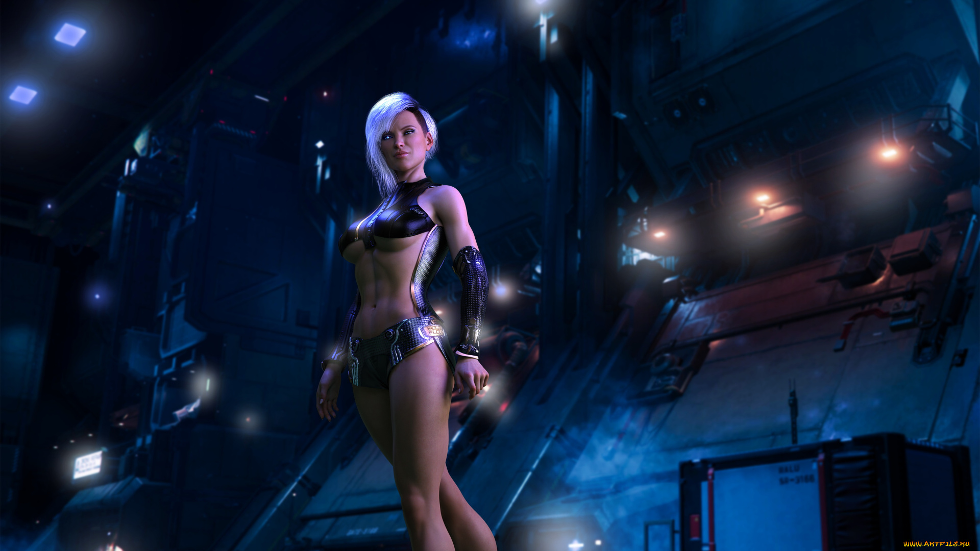 3д, графика, фантазия, , fantasy, девушка, фон, взгляд, униформа