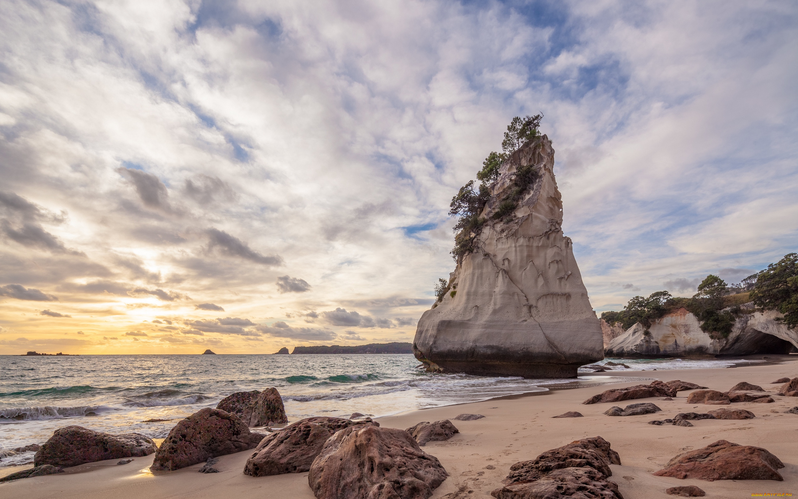 природа, побережье, скалы, море