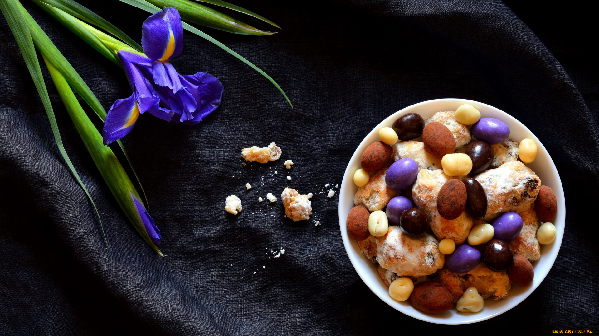 еда, разное, ирис, драже, печенье, конфеты