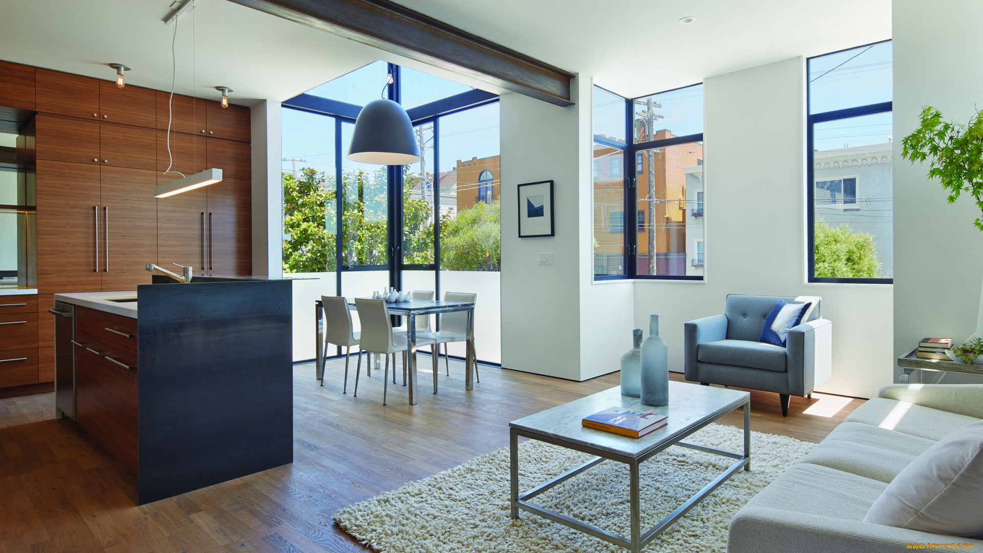 интерьер, кухня, мягкий, уголок, стол, стулья