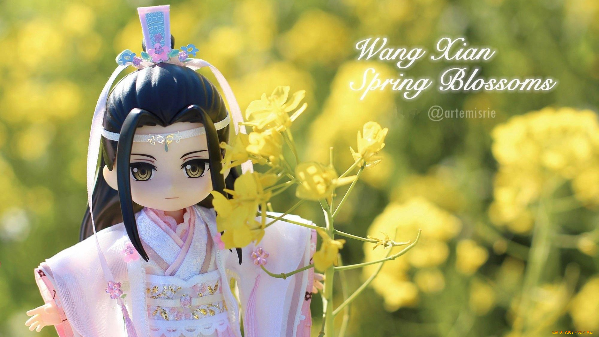 разное, игрушки, лань, ванцзи, кукла, цветы