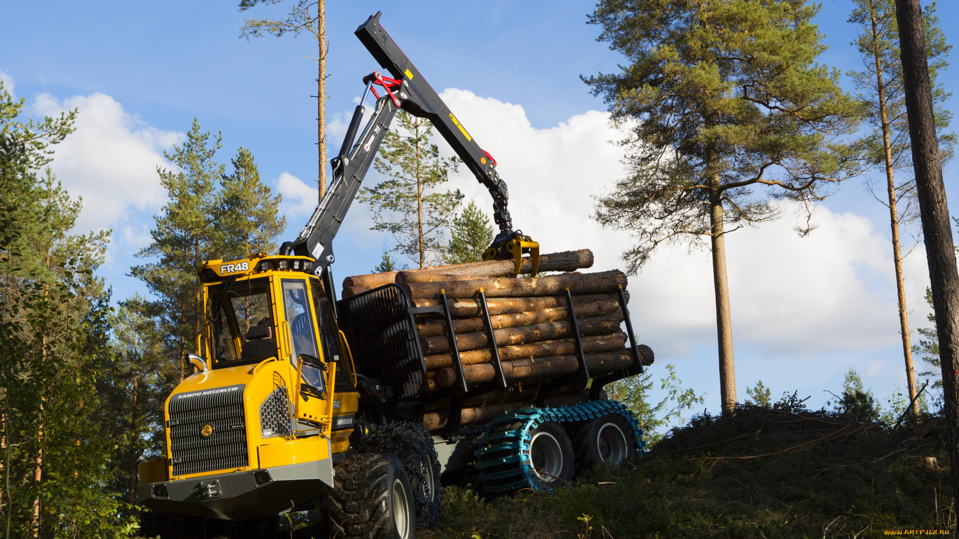 техника, лесоповалочная, техника, sampo