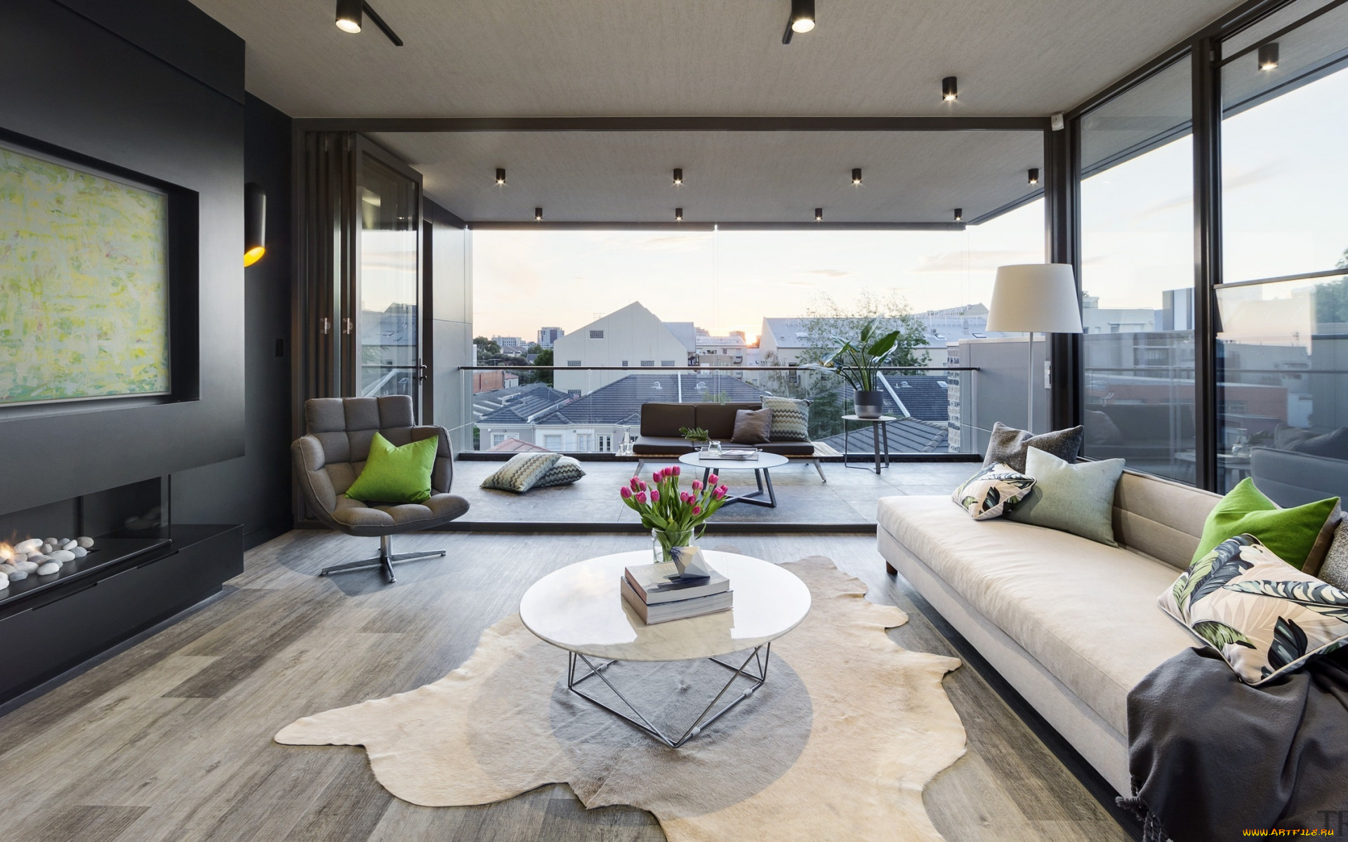 интерьер, гостиная, диван, кресло