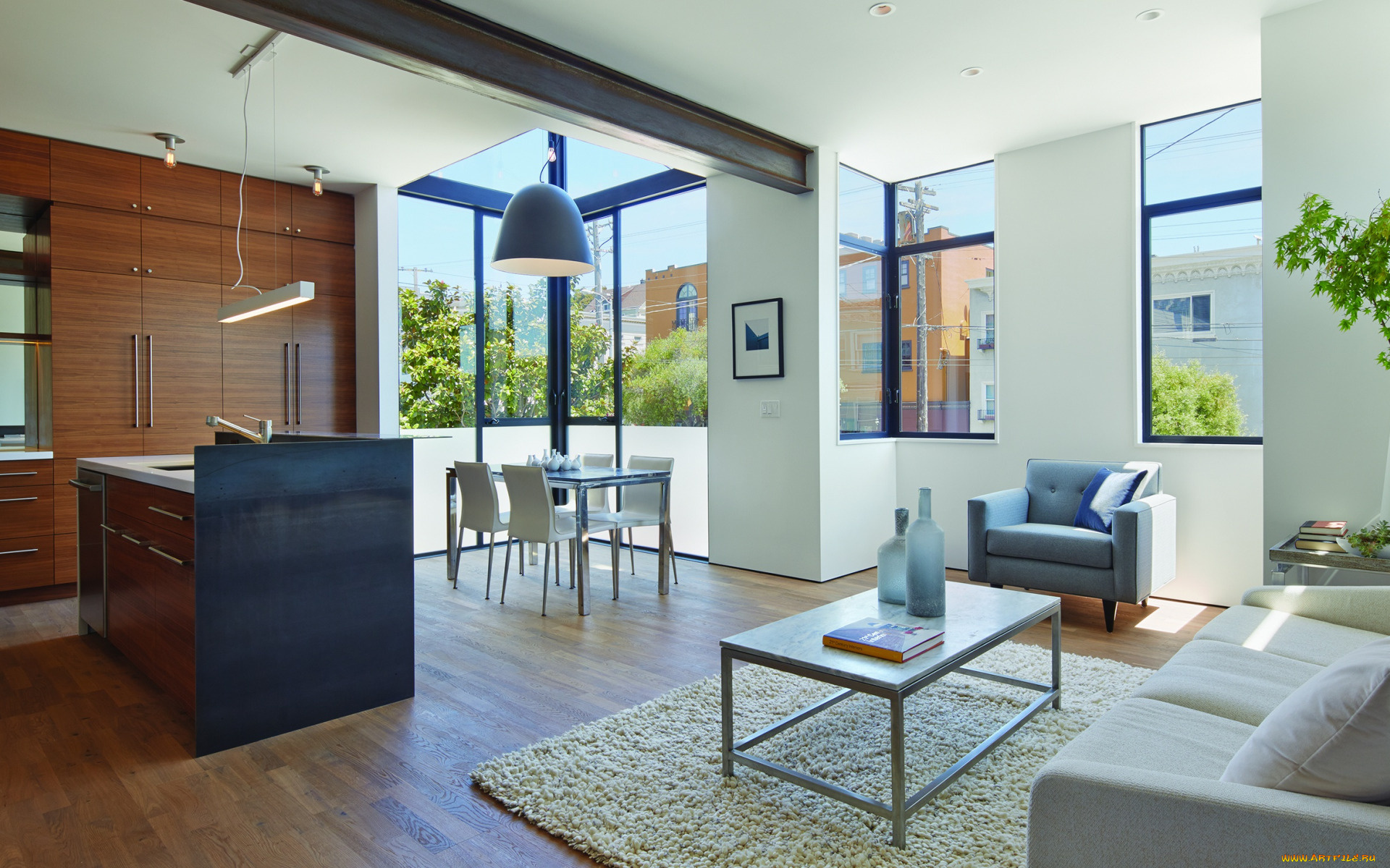 интерьер, кухня, мягкий, уголок, стол, стулья