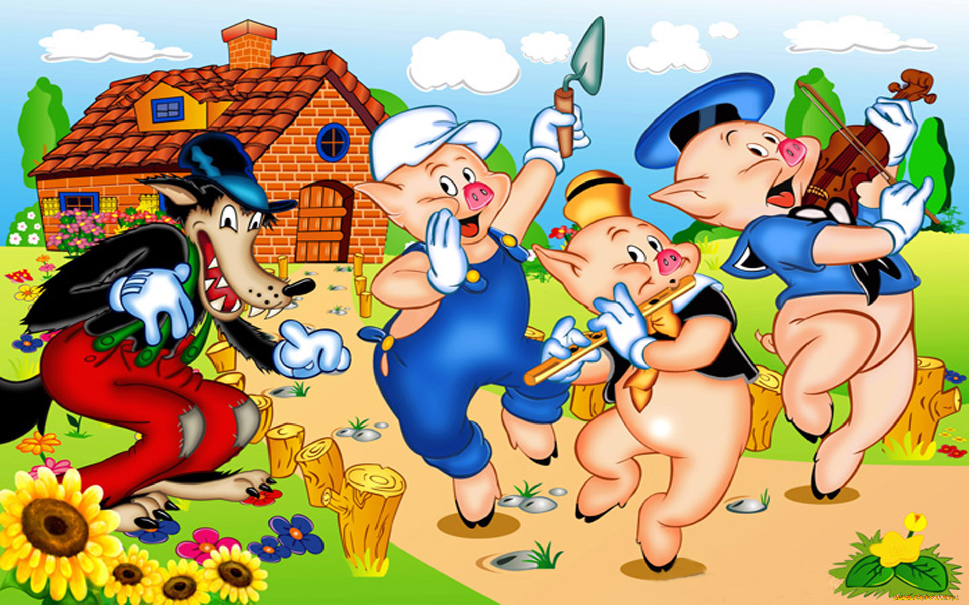 мультфильмы, -unknown, , разное, поросята, волк