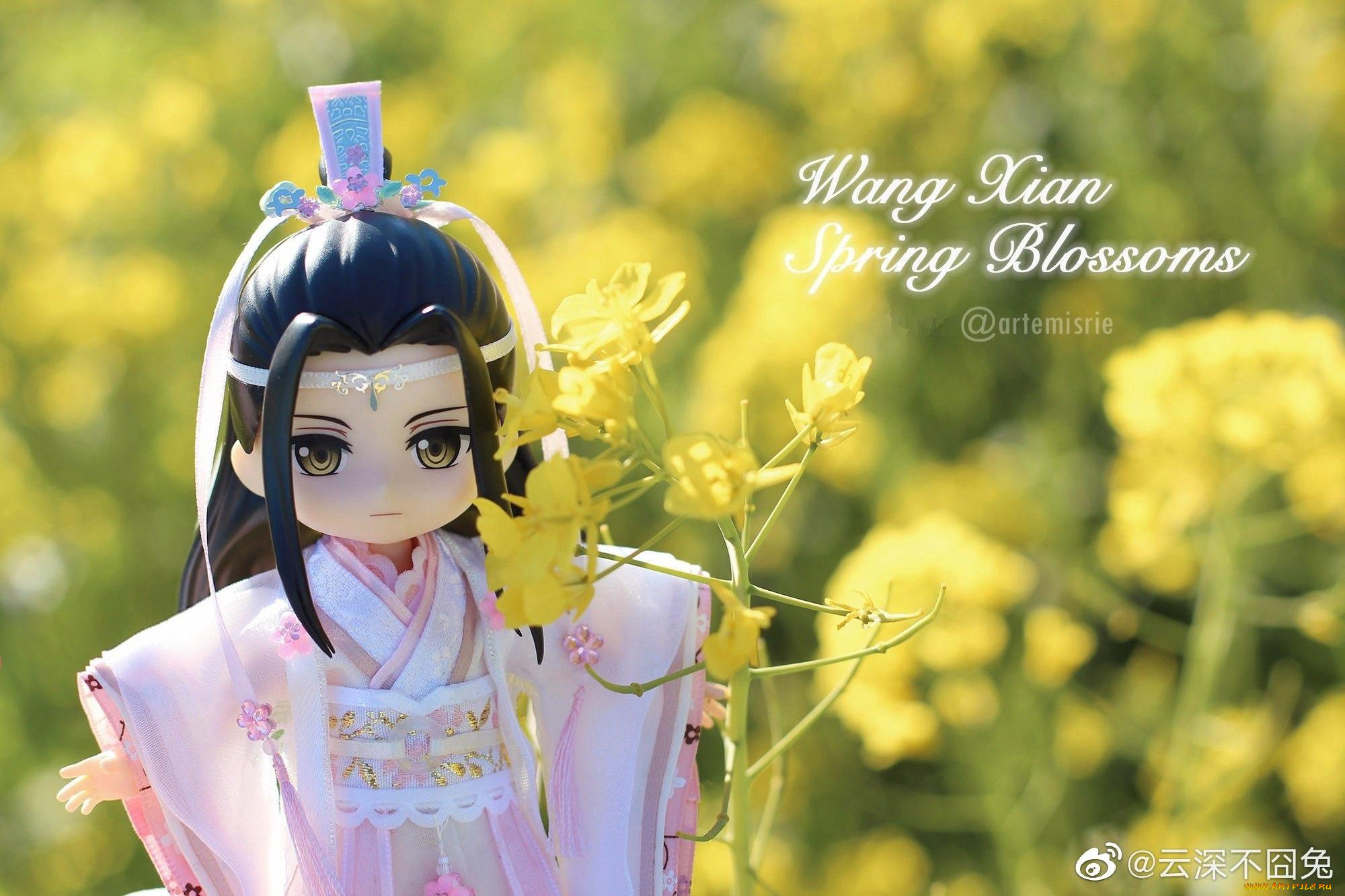 разное, игрушки, лань, ванцзи, кукла, цветы