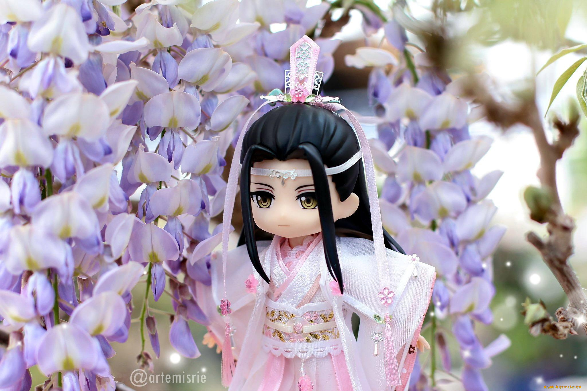 разное, игрушки, лань, ванцзи, кукла, цветы