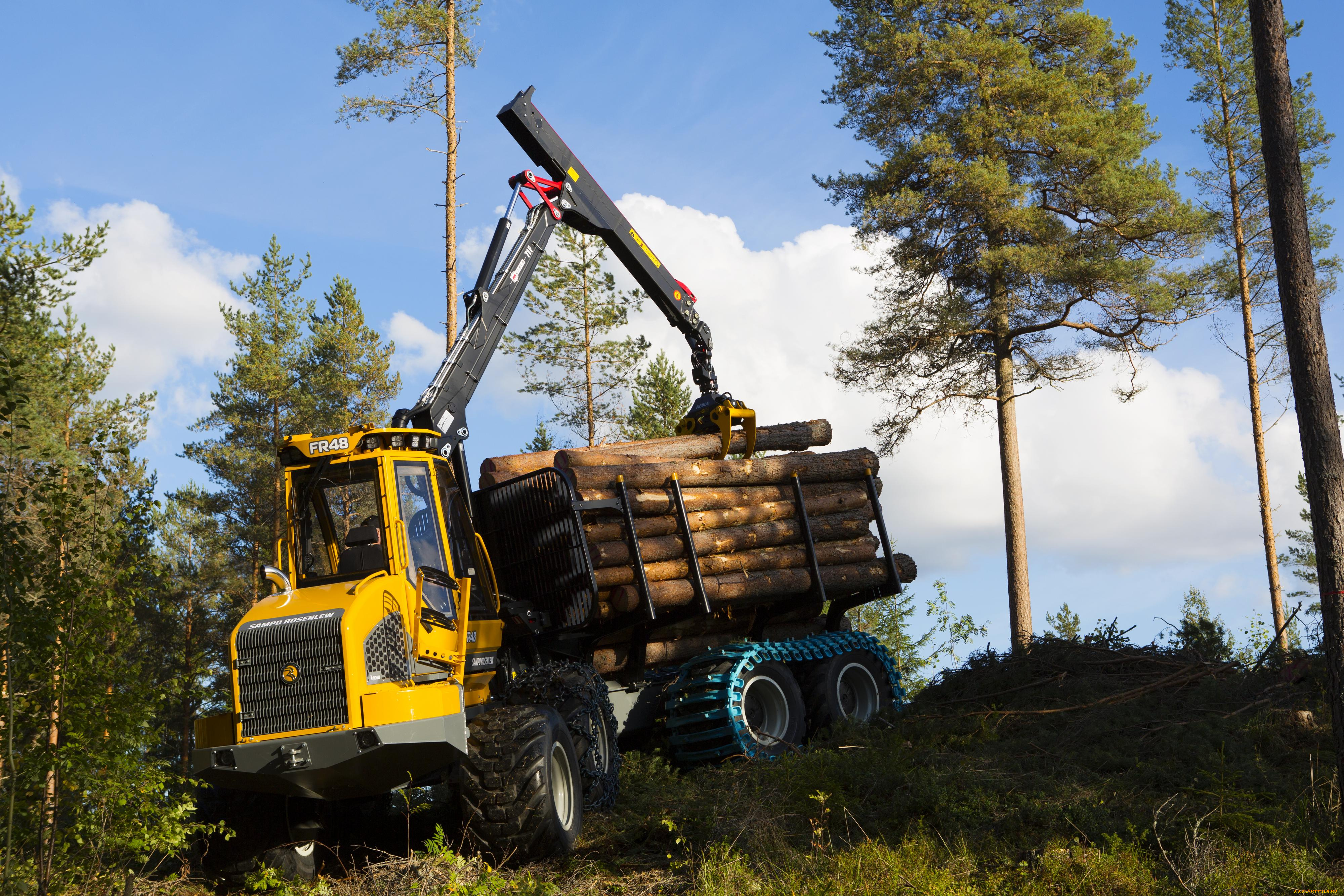 техника, лесоповалочная, техника, sampo