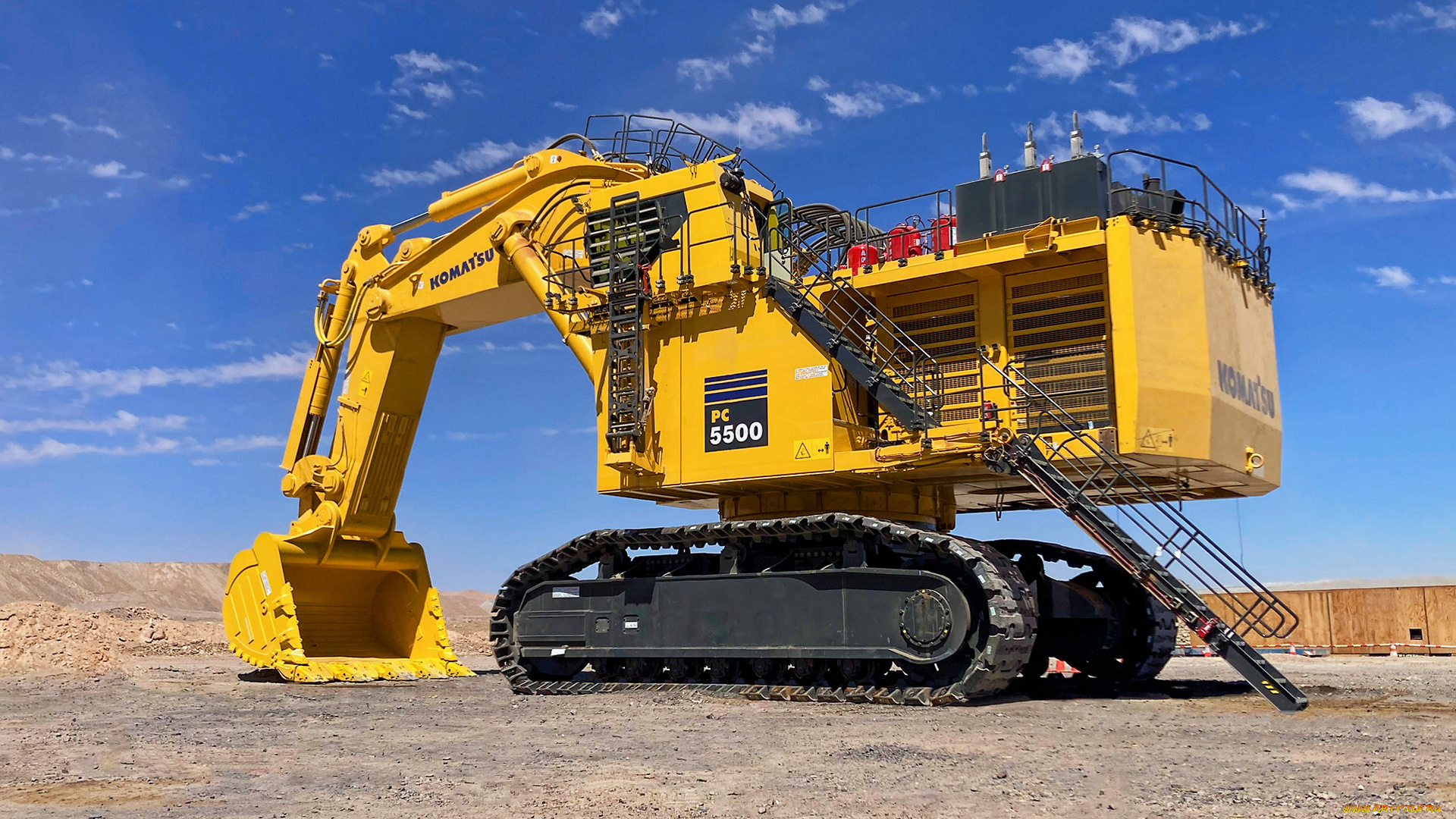 техника, экскаваторы, komatsu, pc5500, гусеничные, строительные, машины, экскаватор, спецтехника