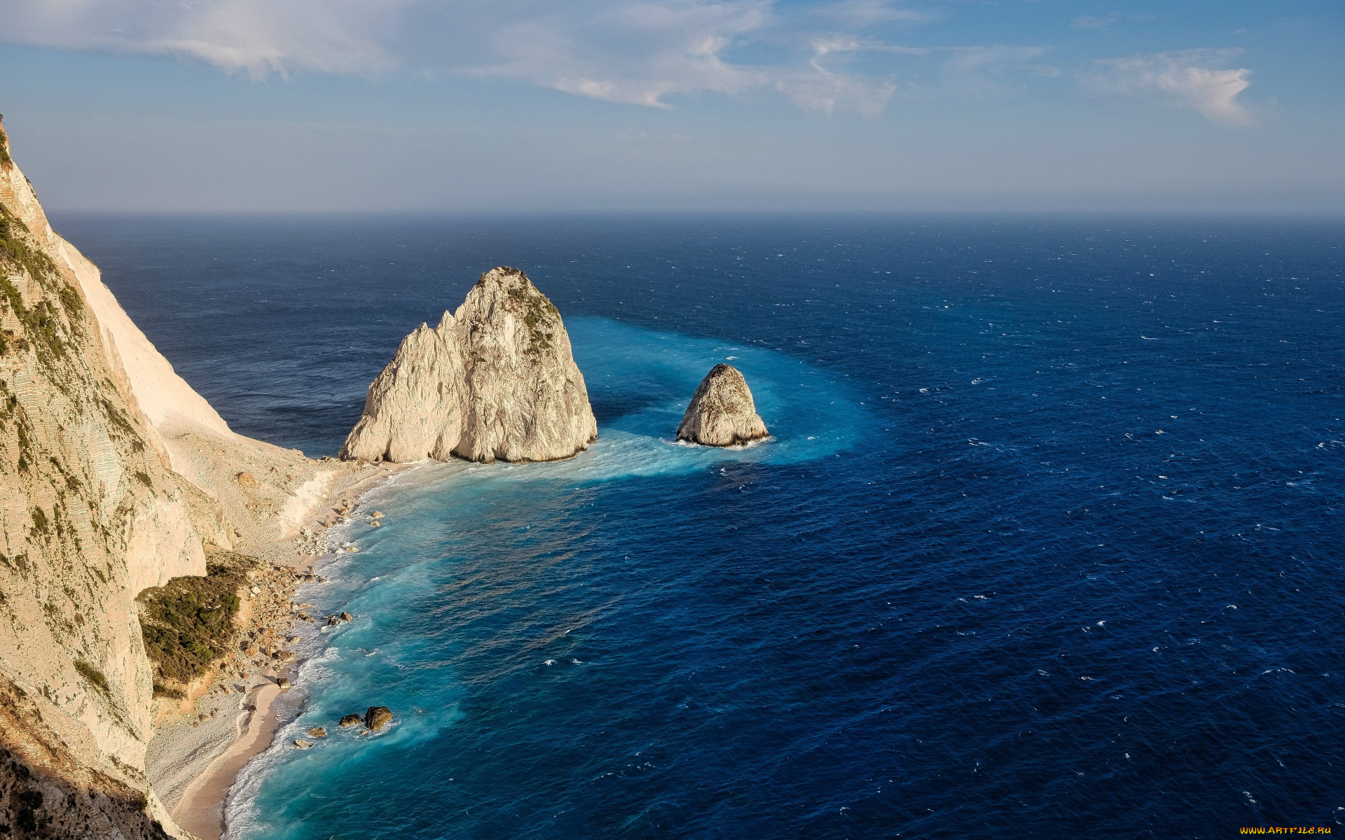 природа, побережье, скалы, море