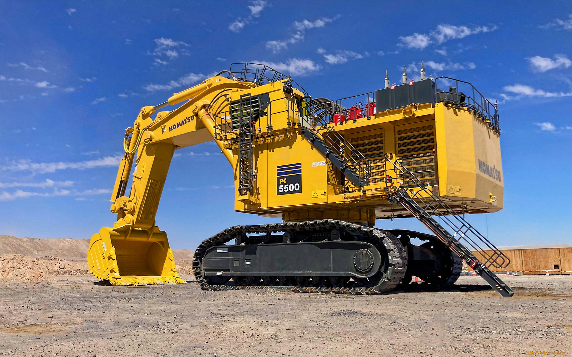 техника, экскаваторы, komatsu, pc5500, гусеничные, строительные, машины, экскаватор, спецтехника