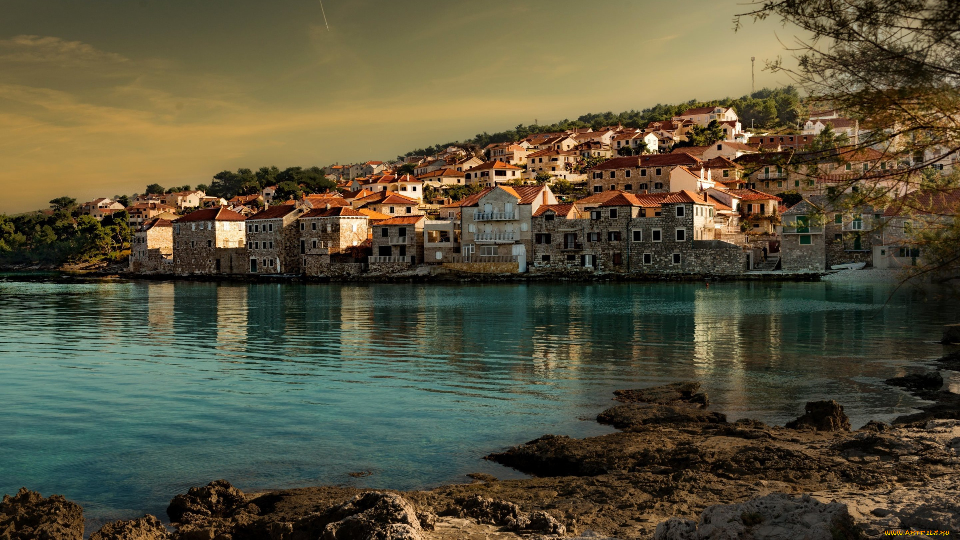 postira, croatia, города, -, панорамы