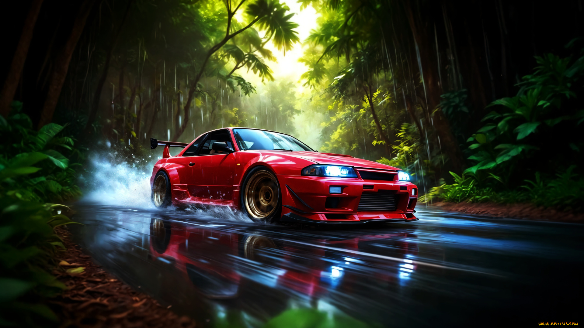 автомобили, 3д, nissan, skyline