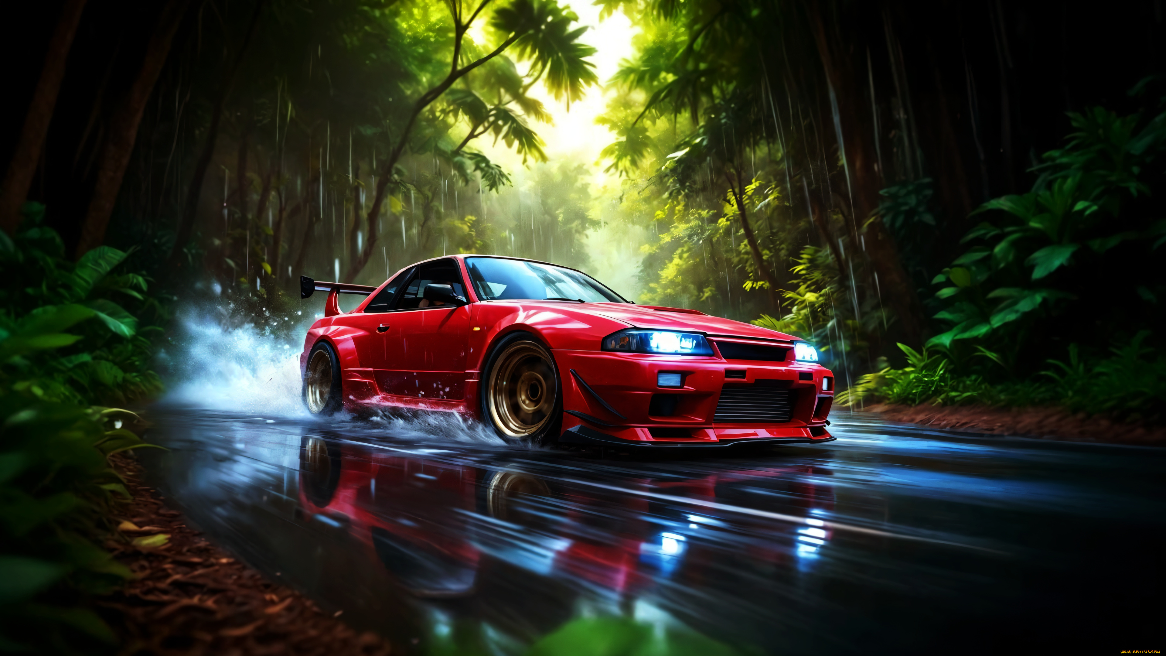 автомобили, 3д, nissan, skyline