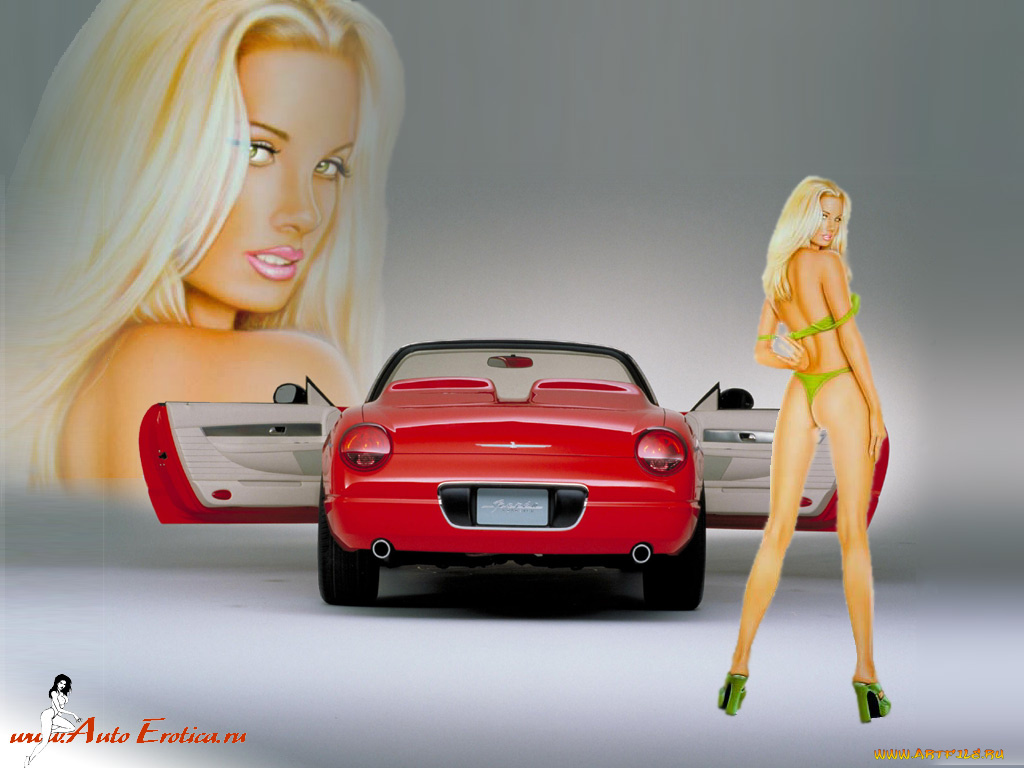 автомобили, авто, девушками