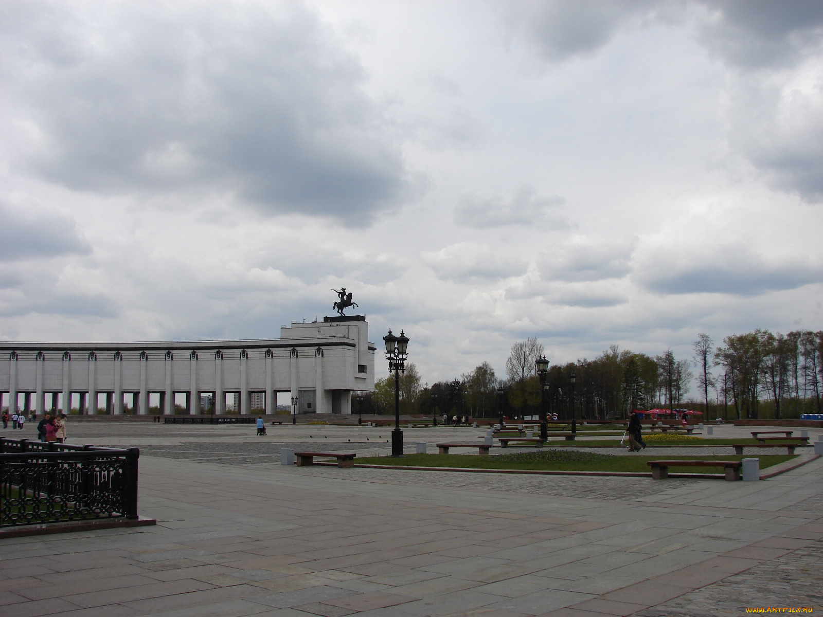 панорама, поклонной, горы, города, москва, россия