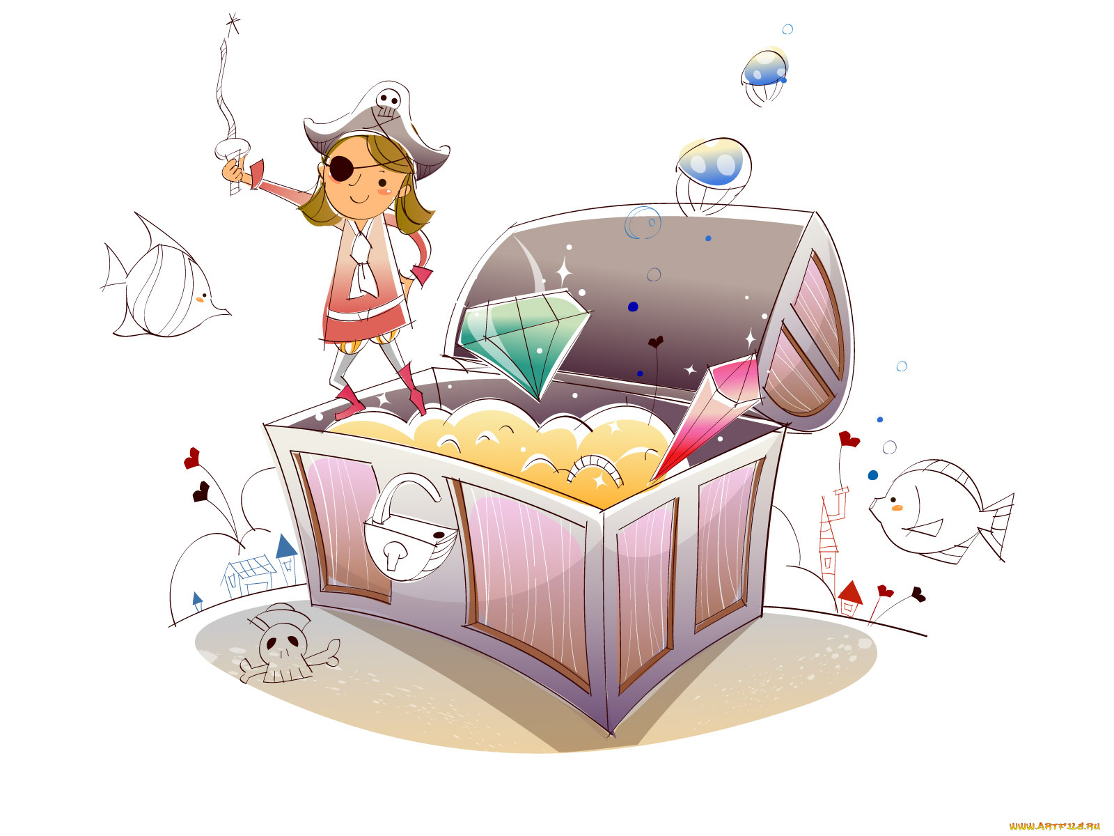 рисованные, дети