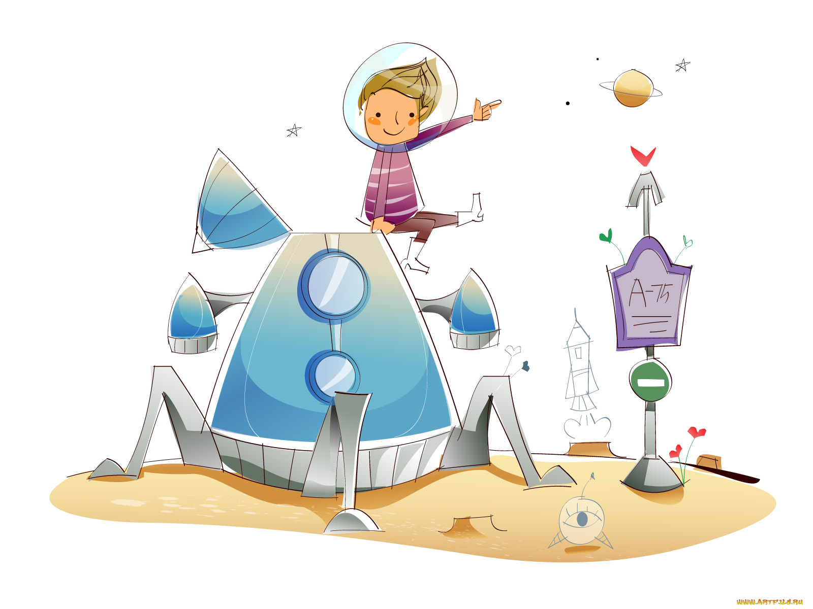 рисованные, дети