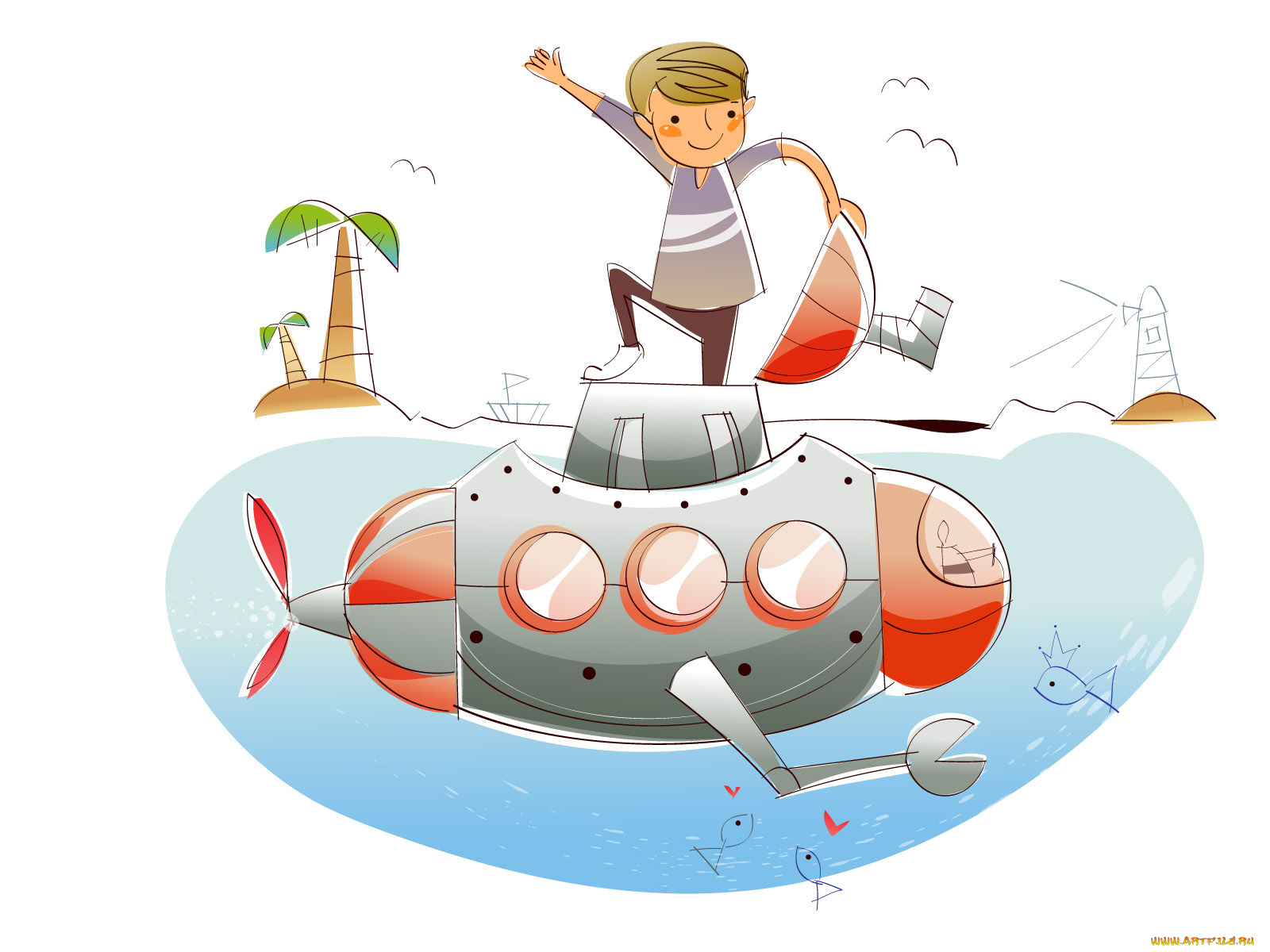 рисованные, дети