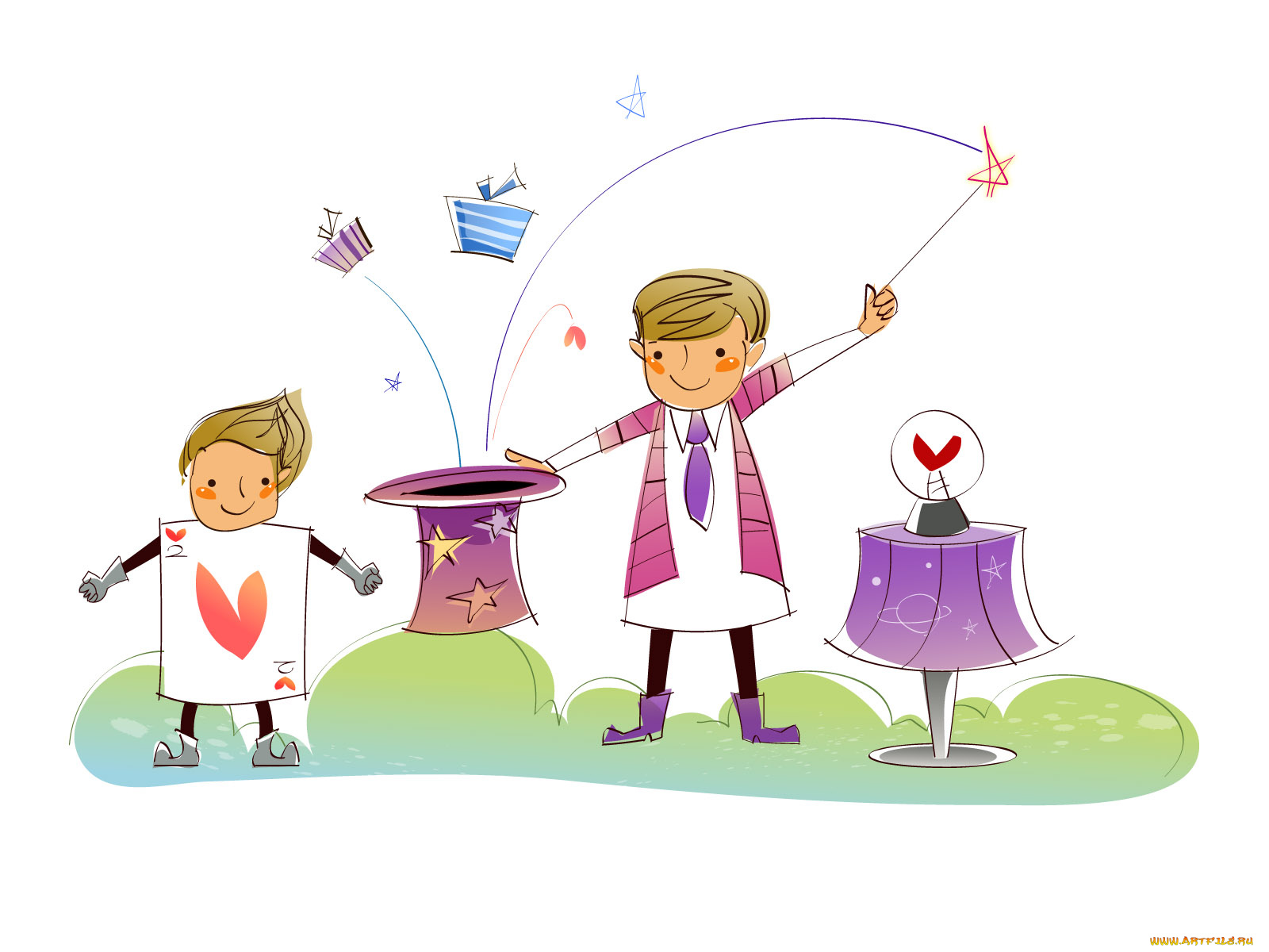 рисованные, дети