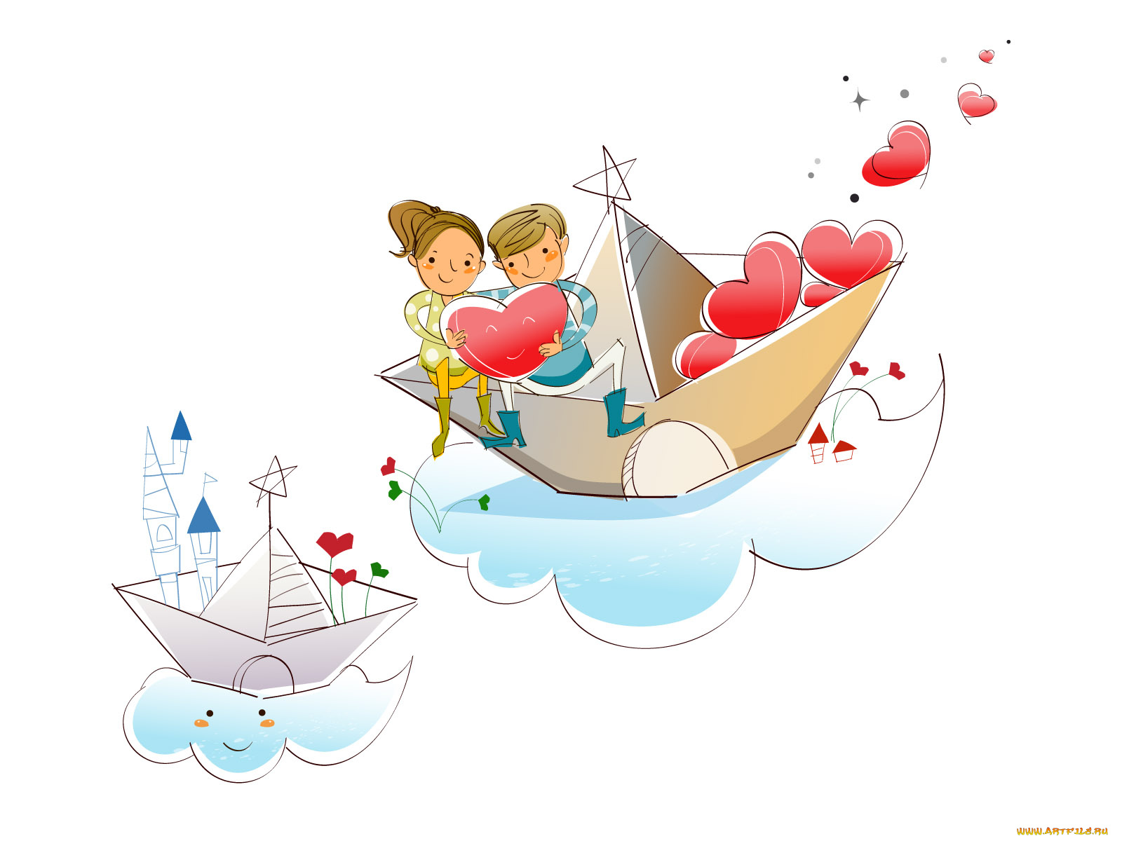 рисованные, дети