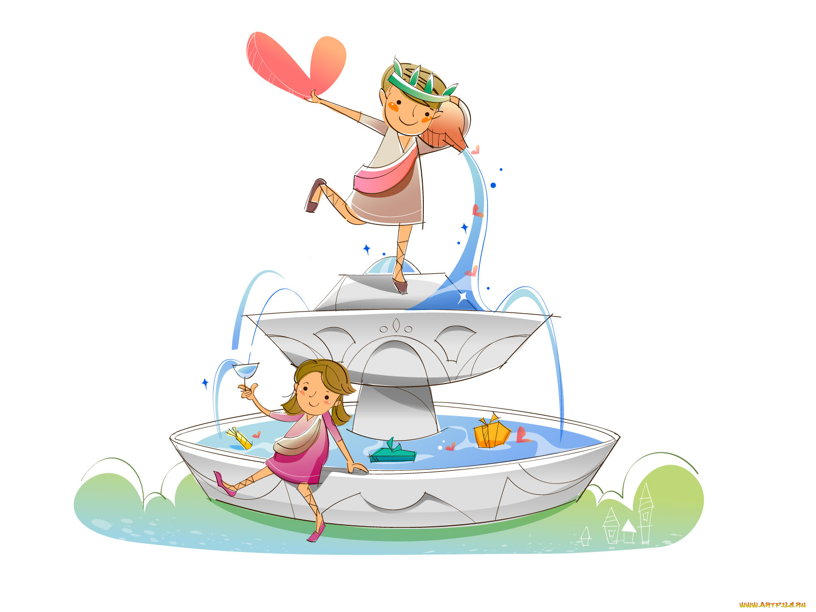 рисованные, дети