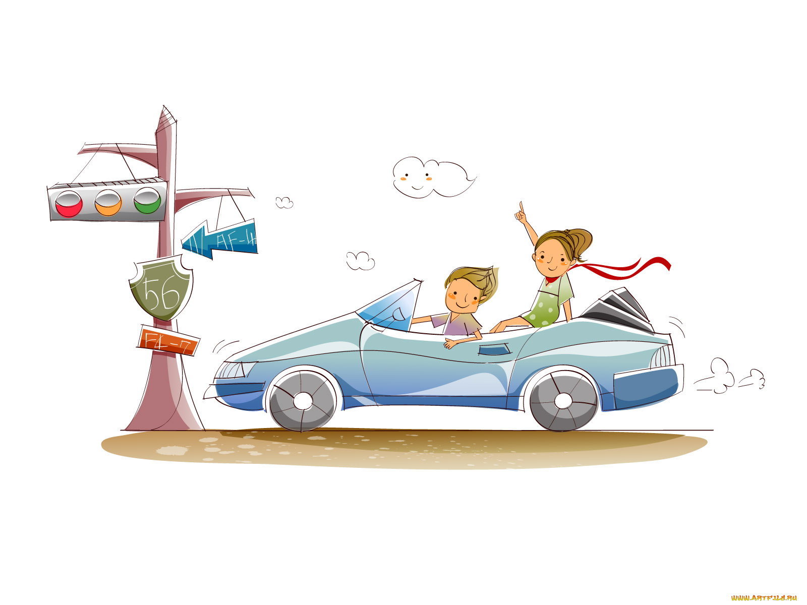 рисованные, дети