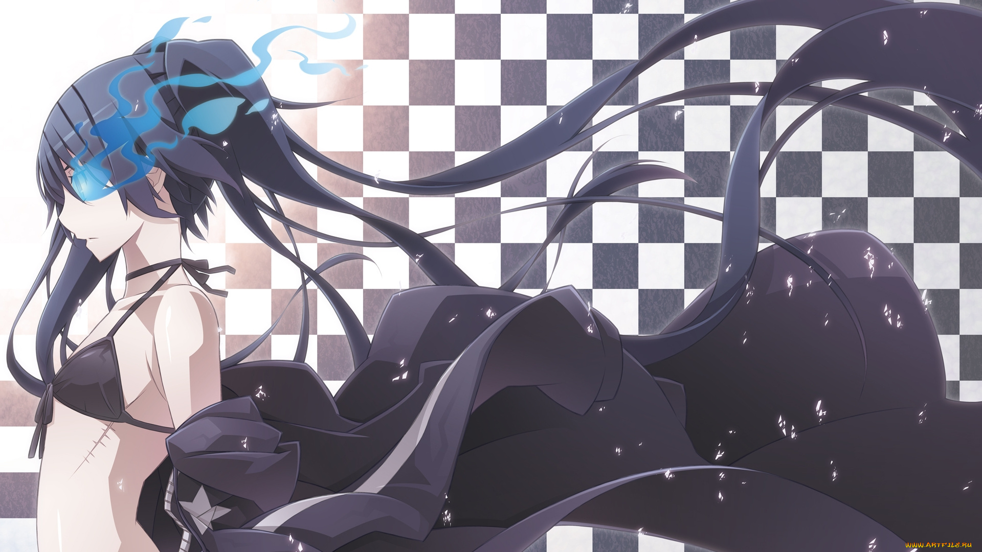 аниме, black, rock, shooter