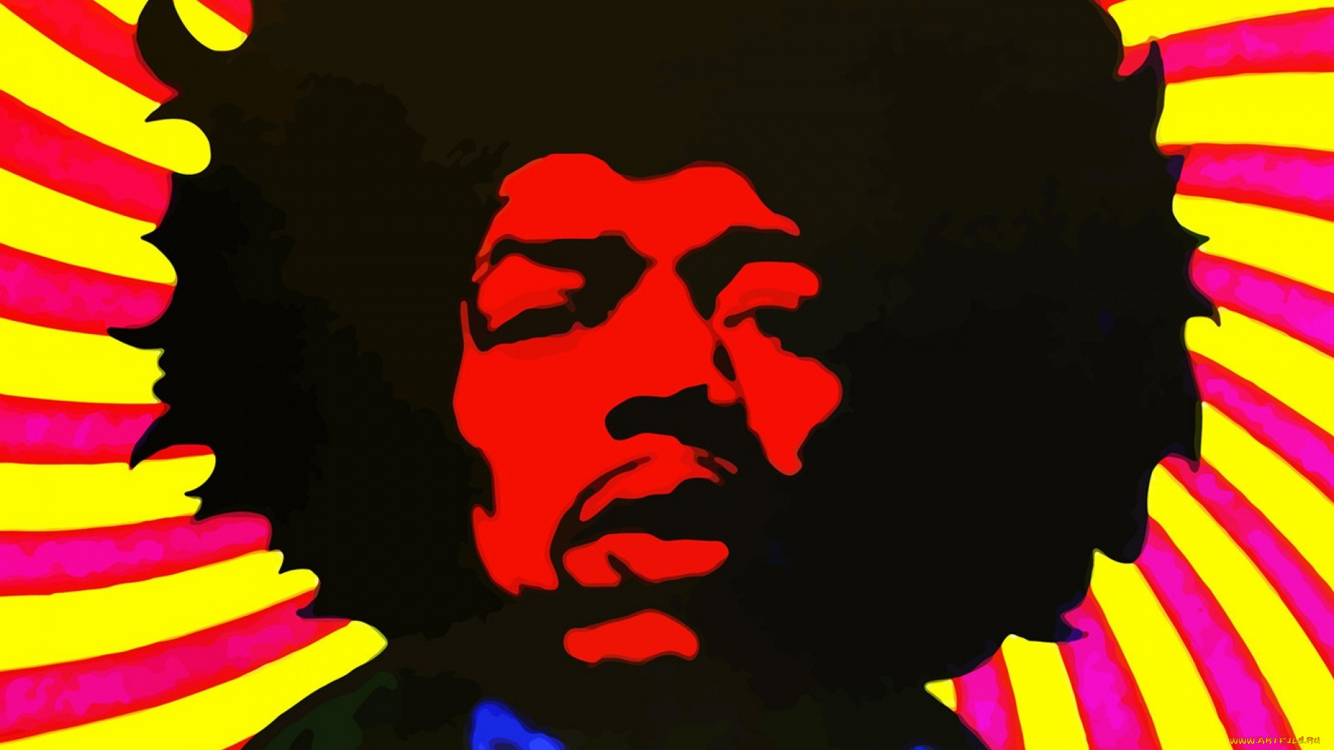 jimi, hendrix, векторная, графика