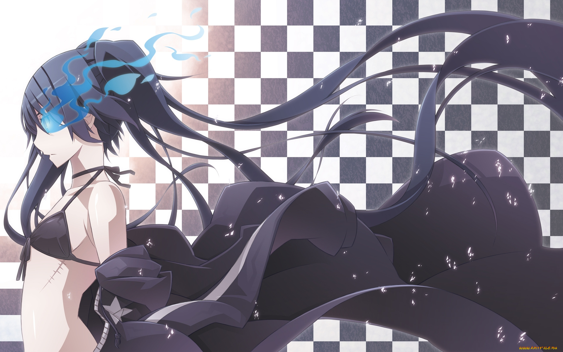 аниме, black, rock, shooter