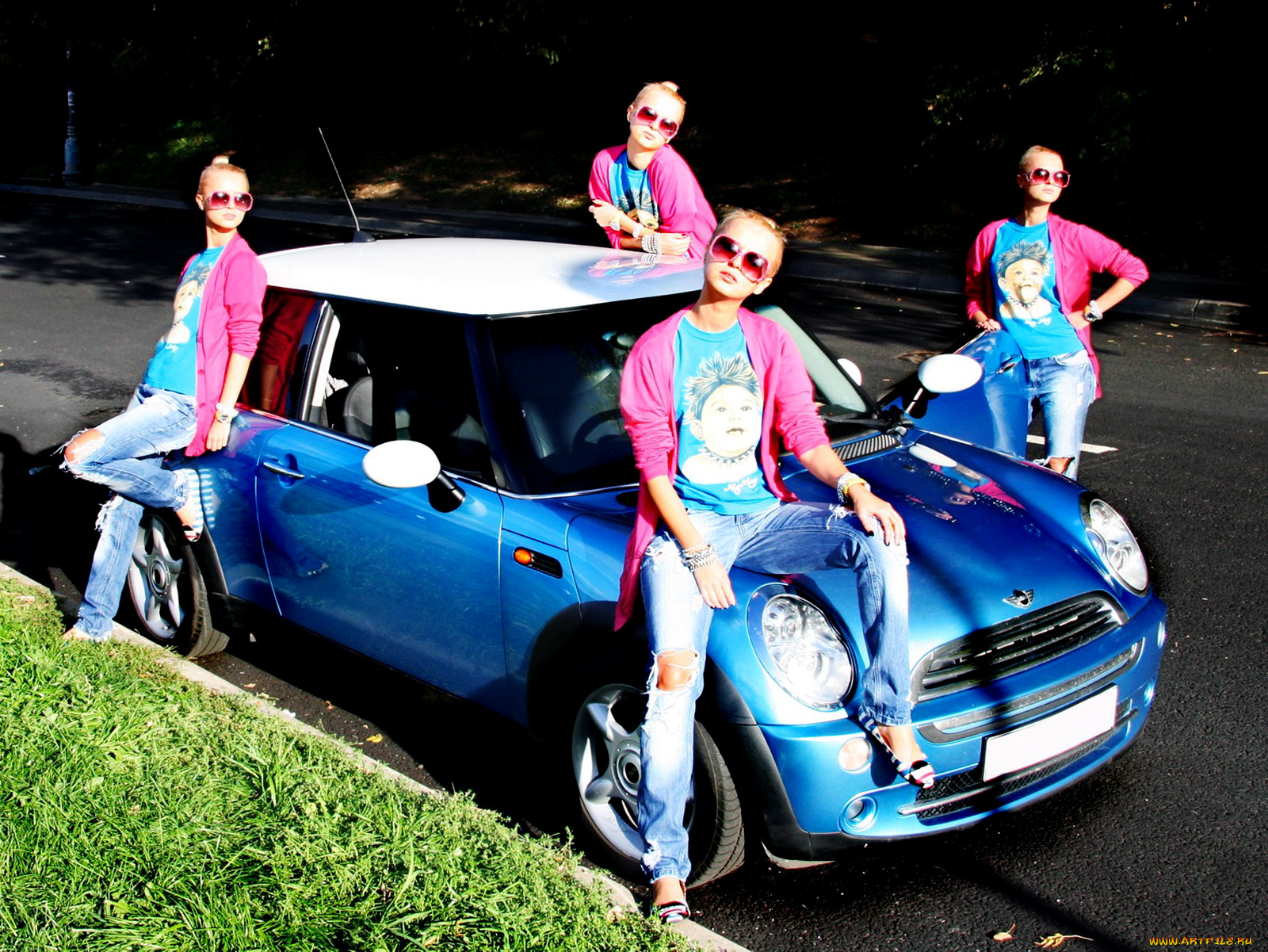 автомобили, авто, девушками