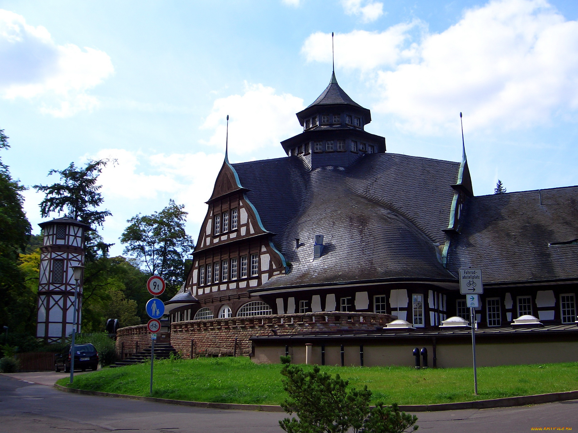 города, здания, дома, бад-мюнстер