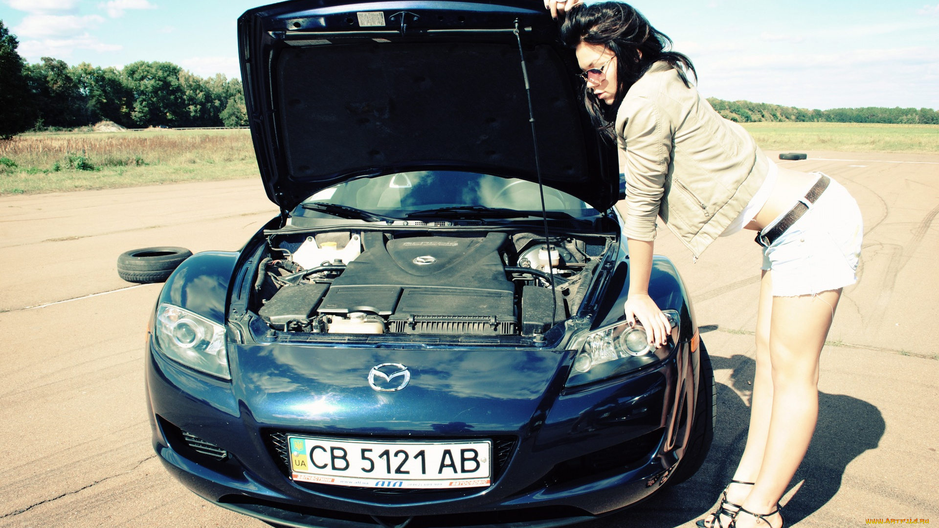 автомобили, авто, девушками