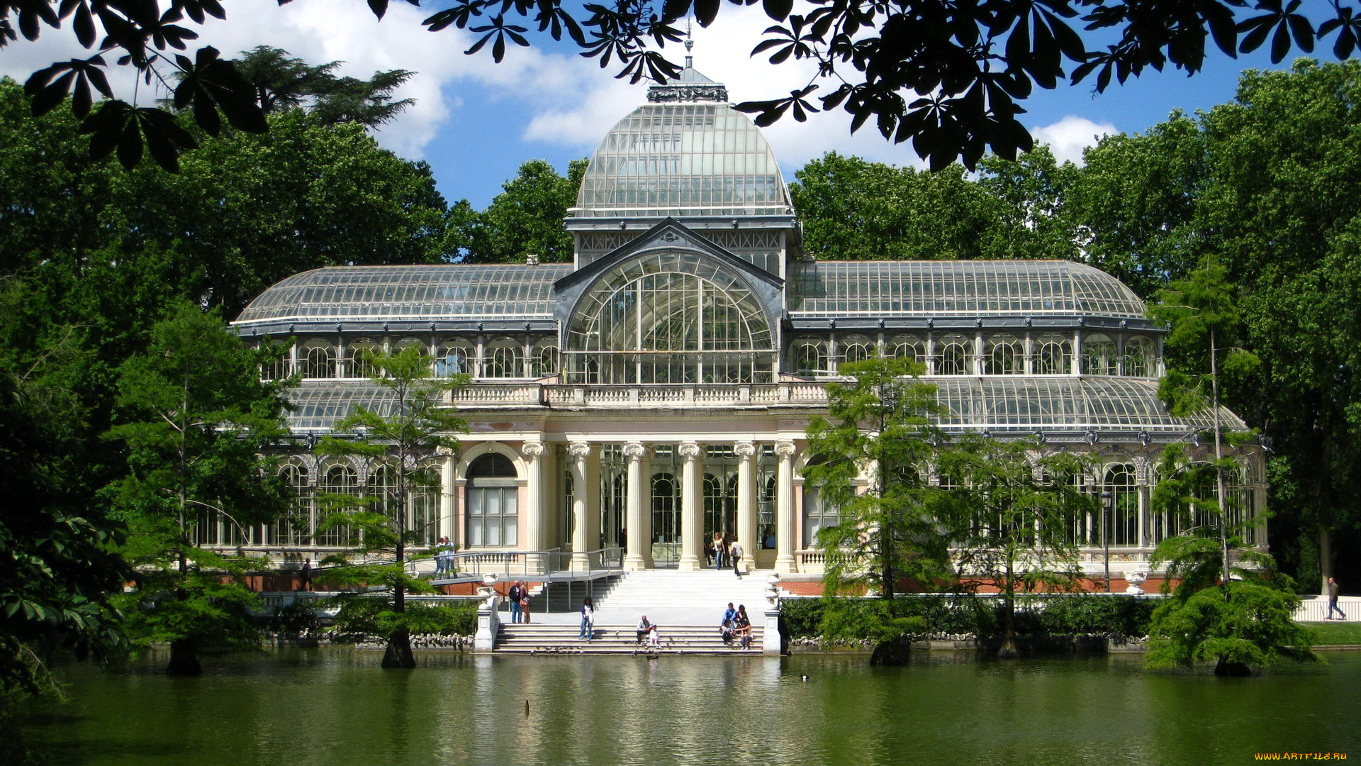 города, мадрид, испания, palacio, de, cristal