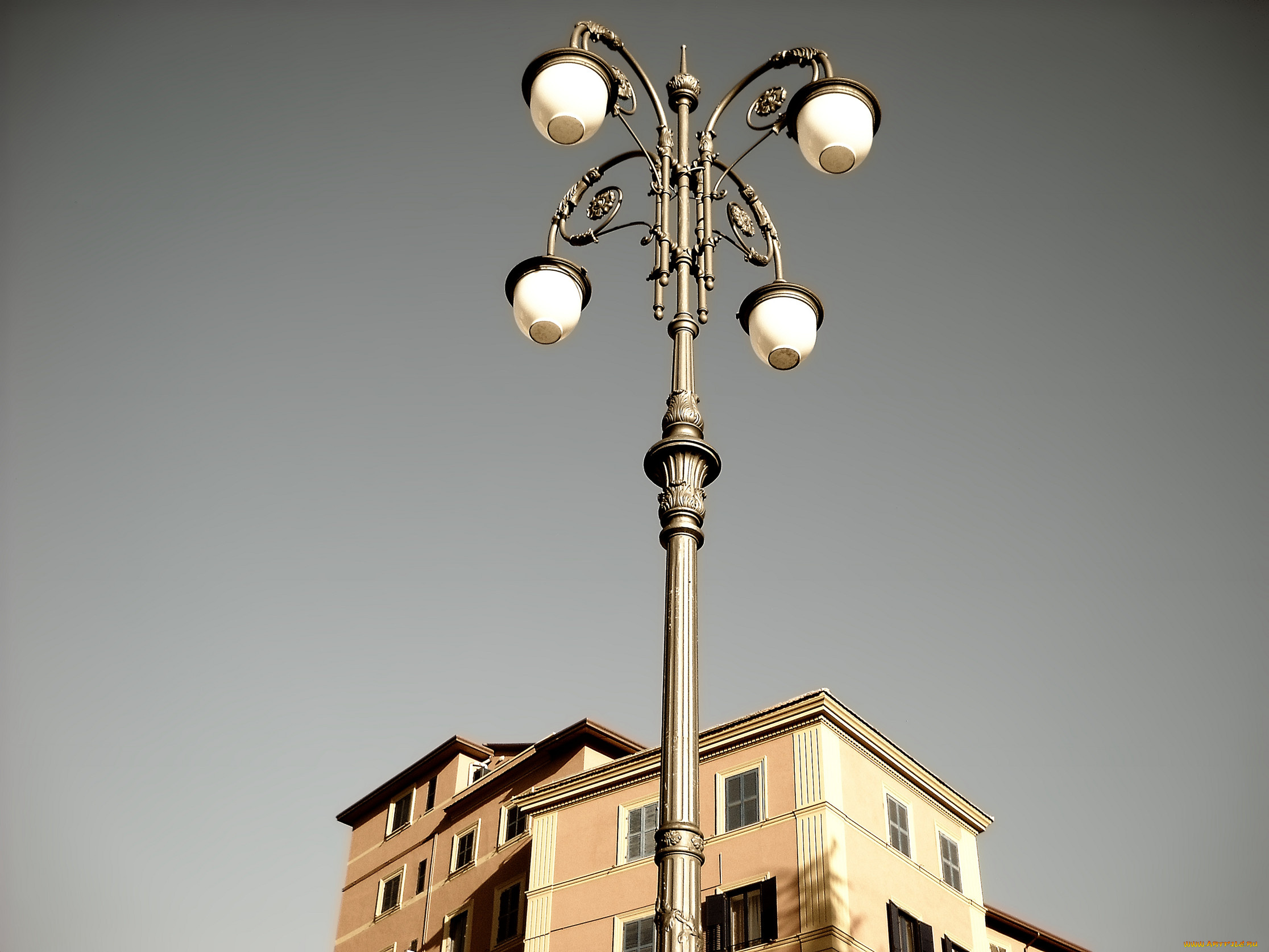 разное, осветительные, приборы, дом, столб, фонари